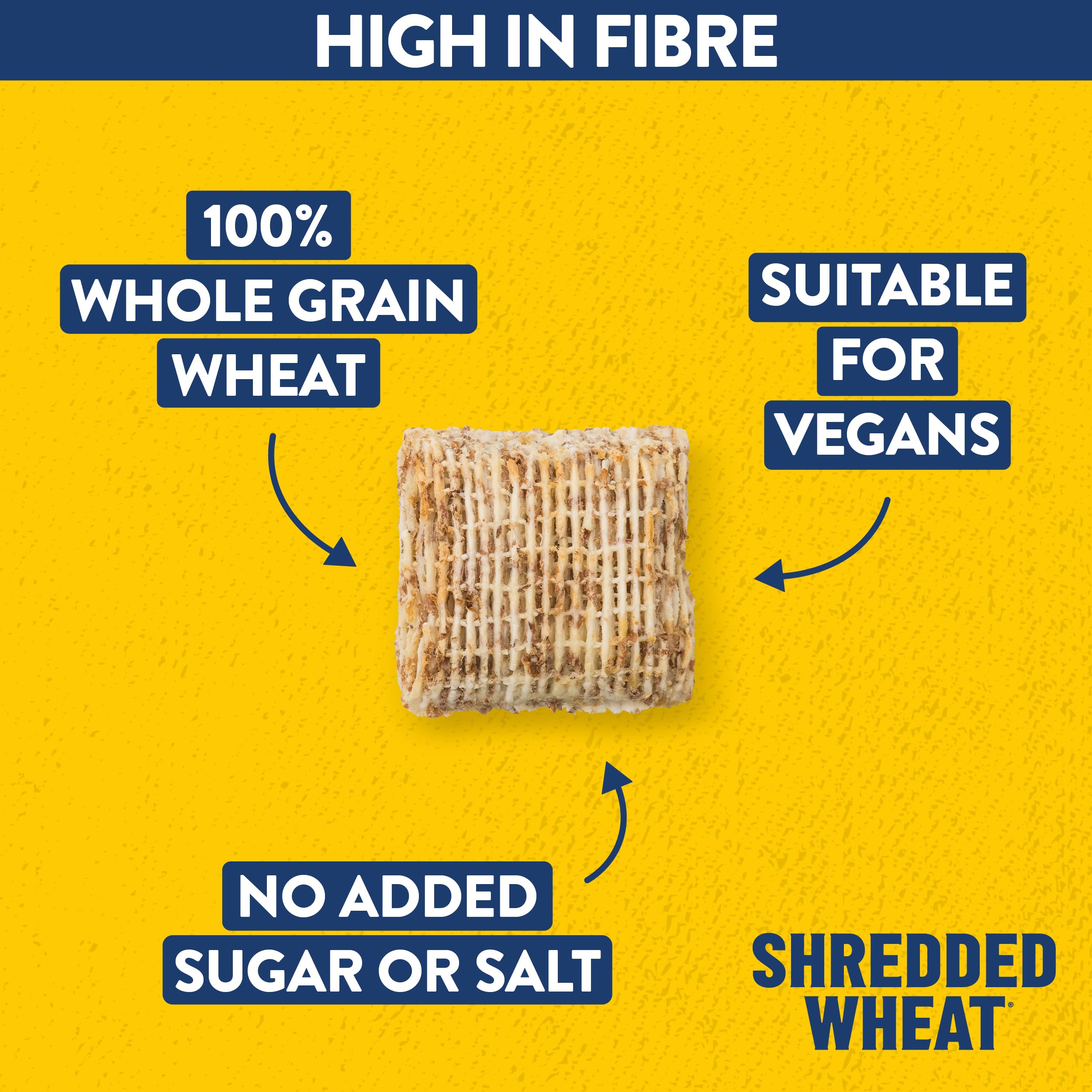 Nestlé Shredded Wheat Bitesize Cereal - 100% Whole Grain Wheat | High Fibre | 720g 2
