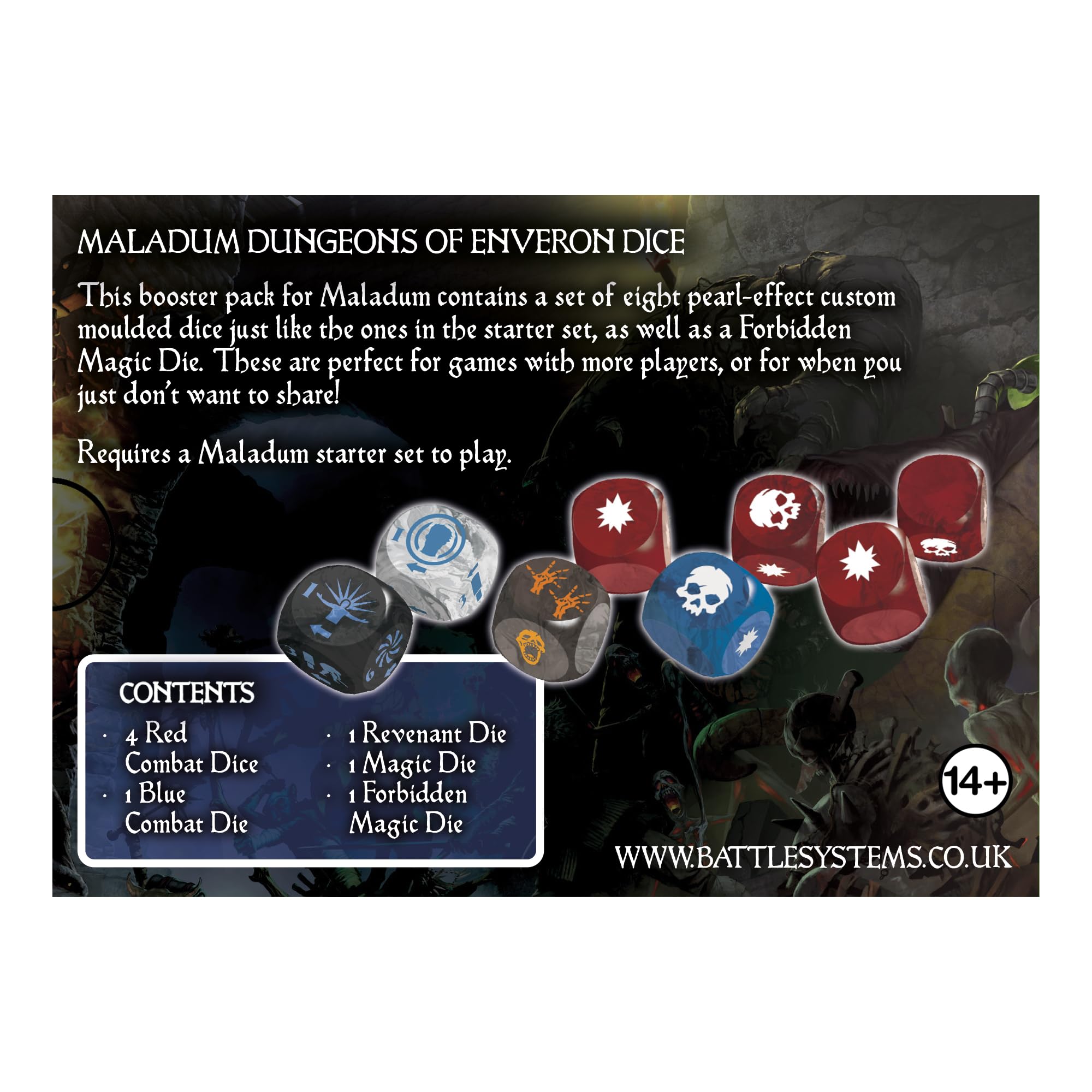 Battle Systems Maladum Dungeons of Enveron Dice Booster Pack 5