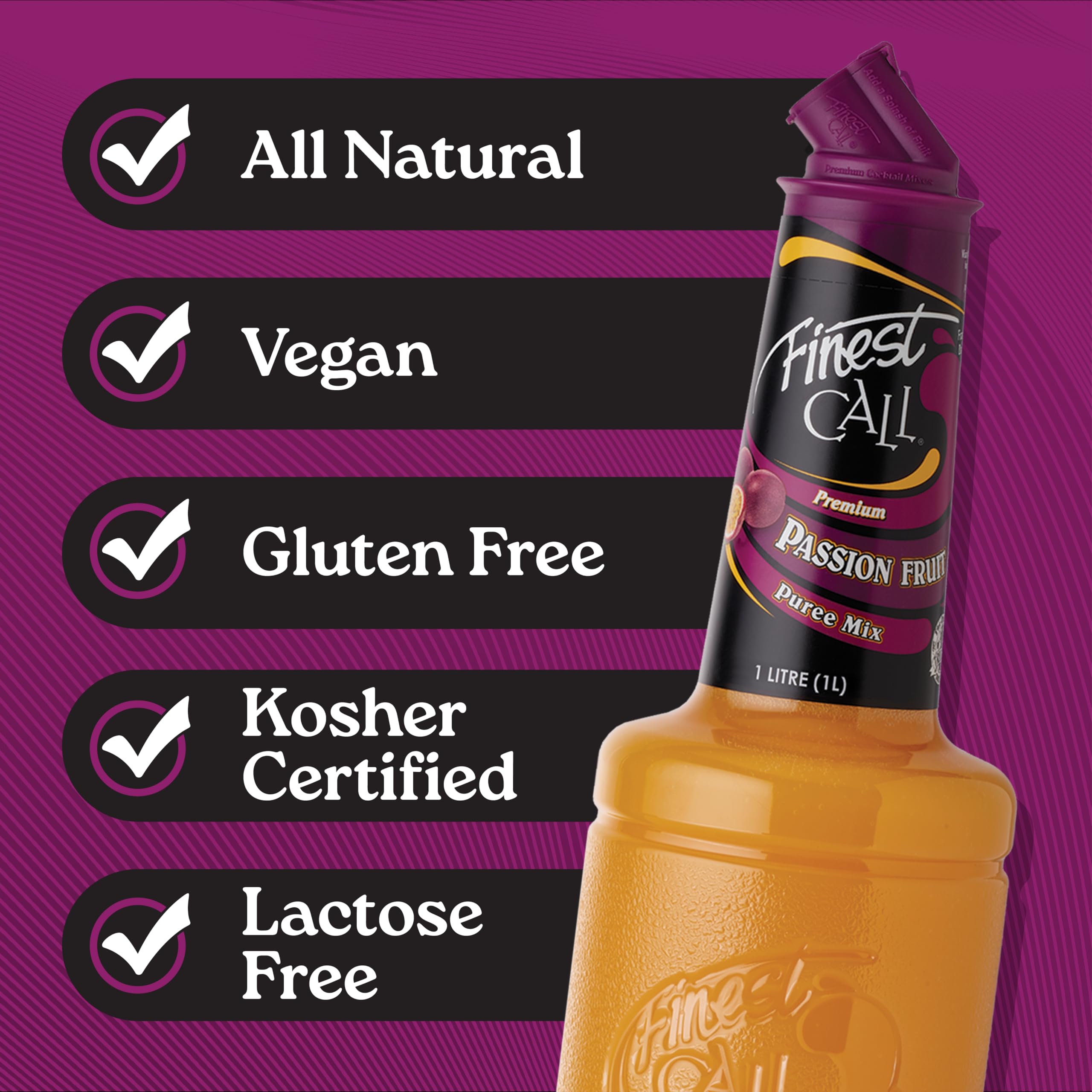 Finest Call Passion Fruit Puree - Real Fruit Cocktail Ingredient | 1 Litre Bottle 5