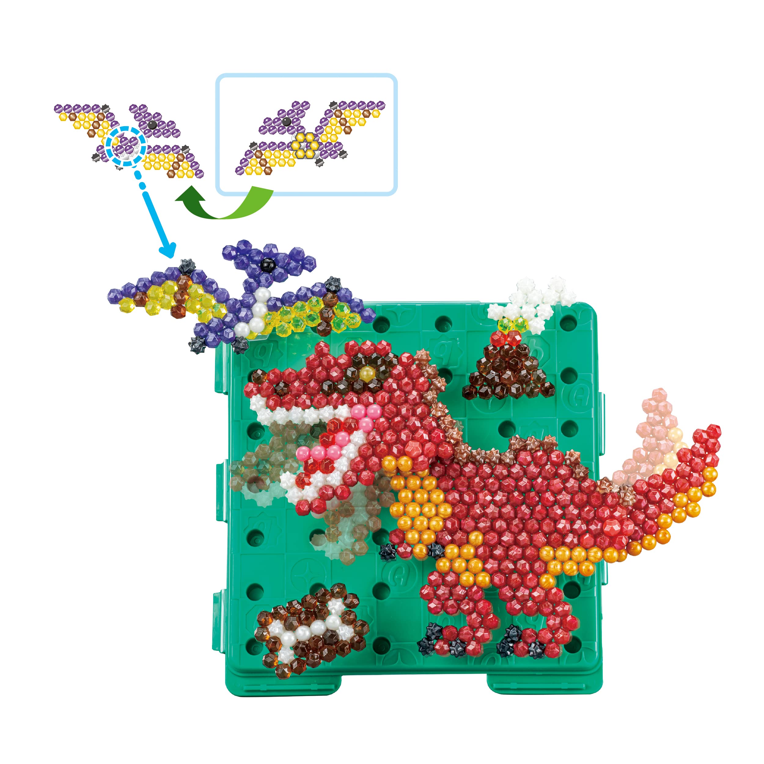 Aquabeads Dinosaur World Art & Craft Bead Kit | 1200 Beads in 28 Colors | Ages 4+ 7