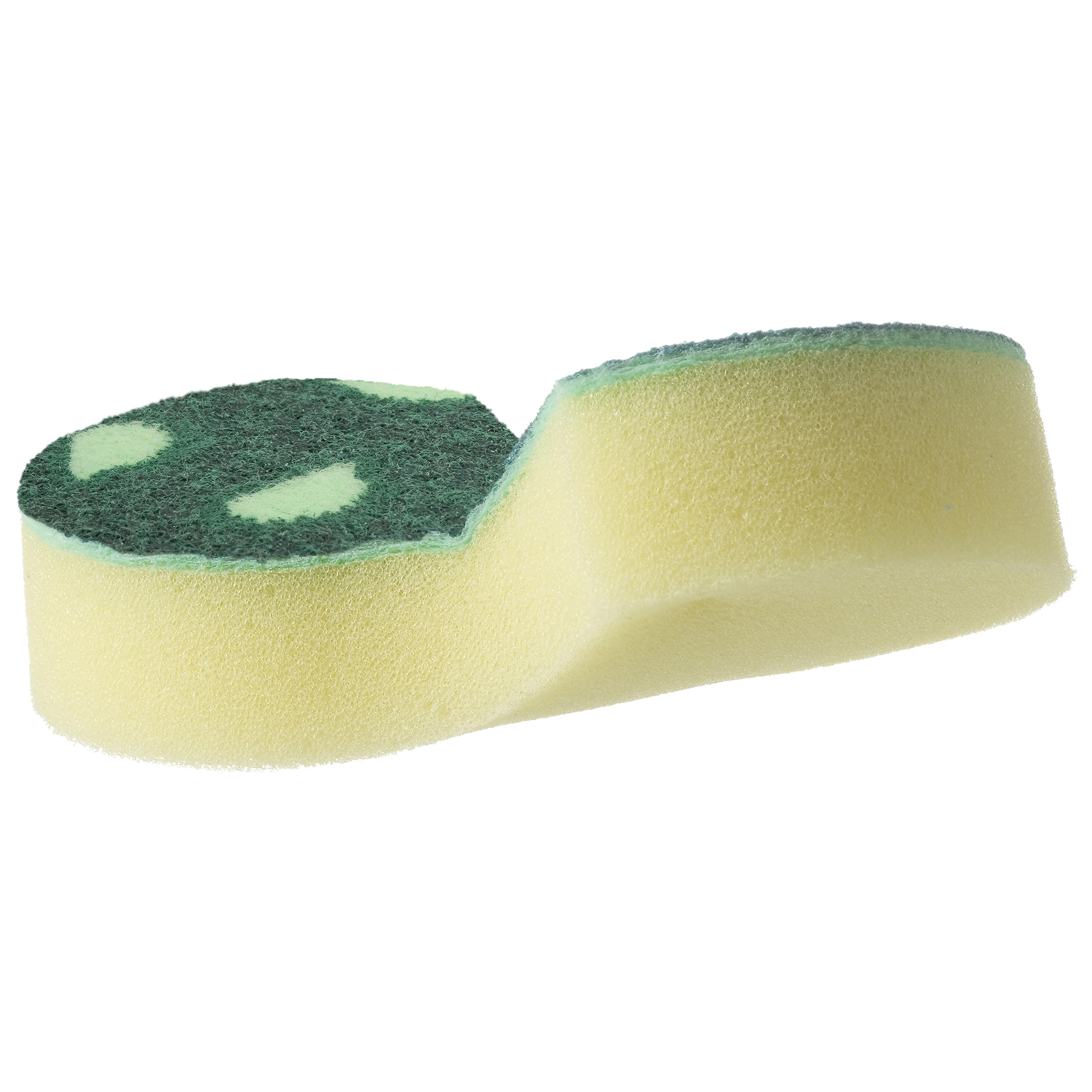 Spontex Easy Sponge Scourers with Comfort Grip - 2 Pack | Green & Yellow | Lemon Scent 2