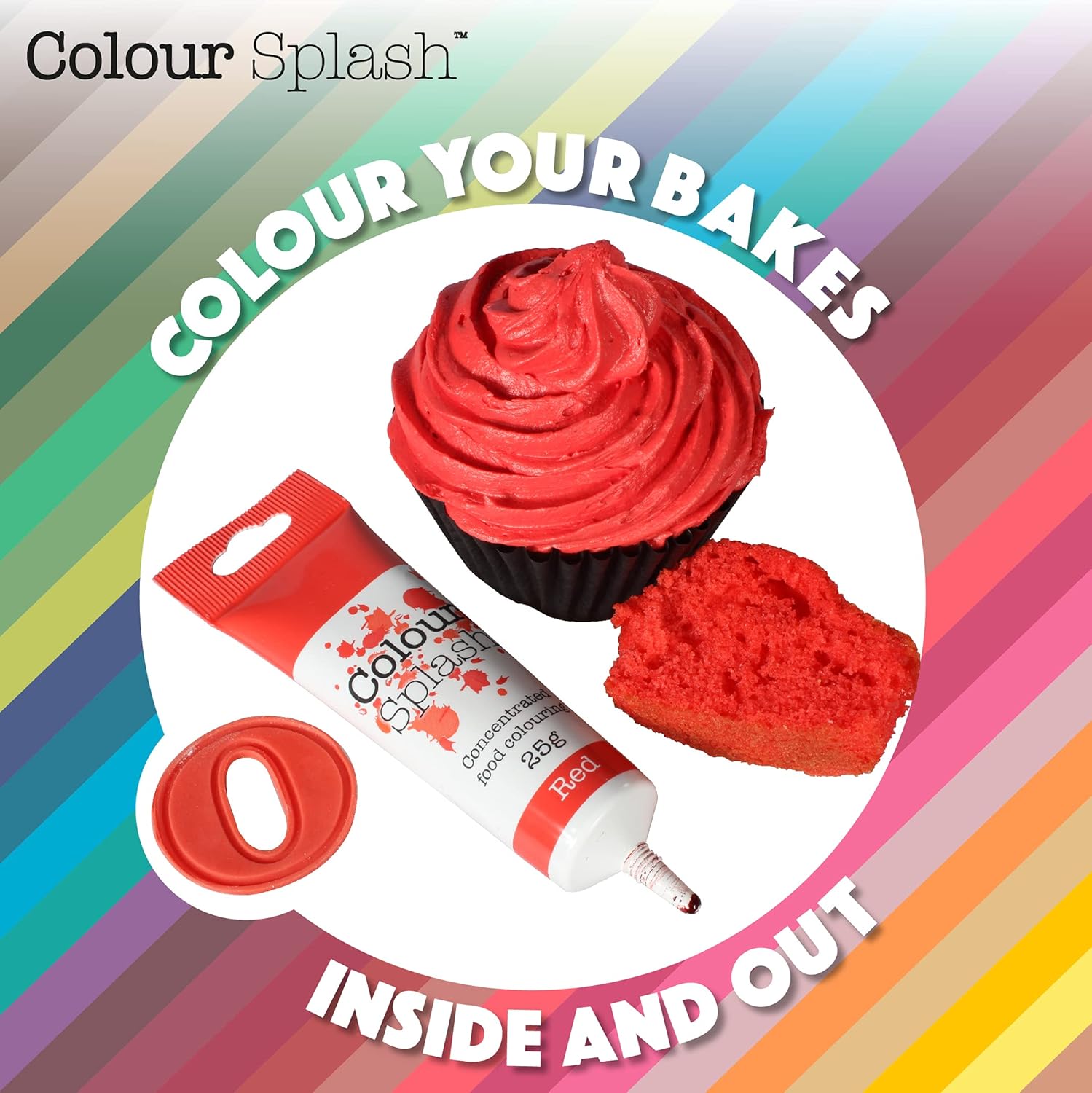 Colour Splash Food Colouring Gel - Forest Green 25g Highly Concentrated Squeezy Tube 8