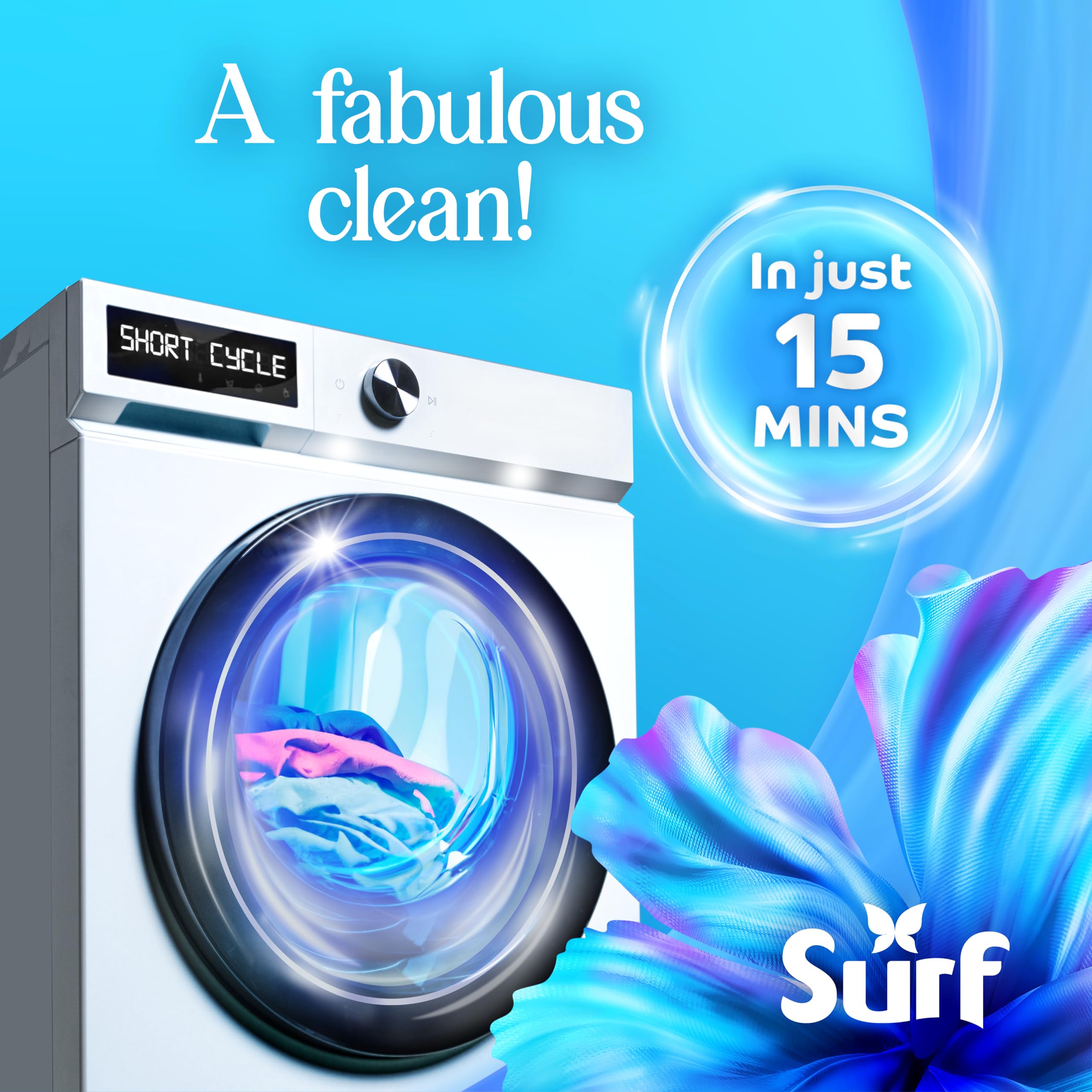Surf Magnifi-Scent Wash Aqua Bliss Laundry Liquid Detergent | 1.08L | For 15-Minute Short Cycles 5