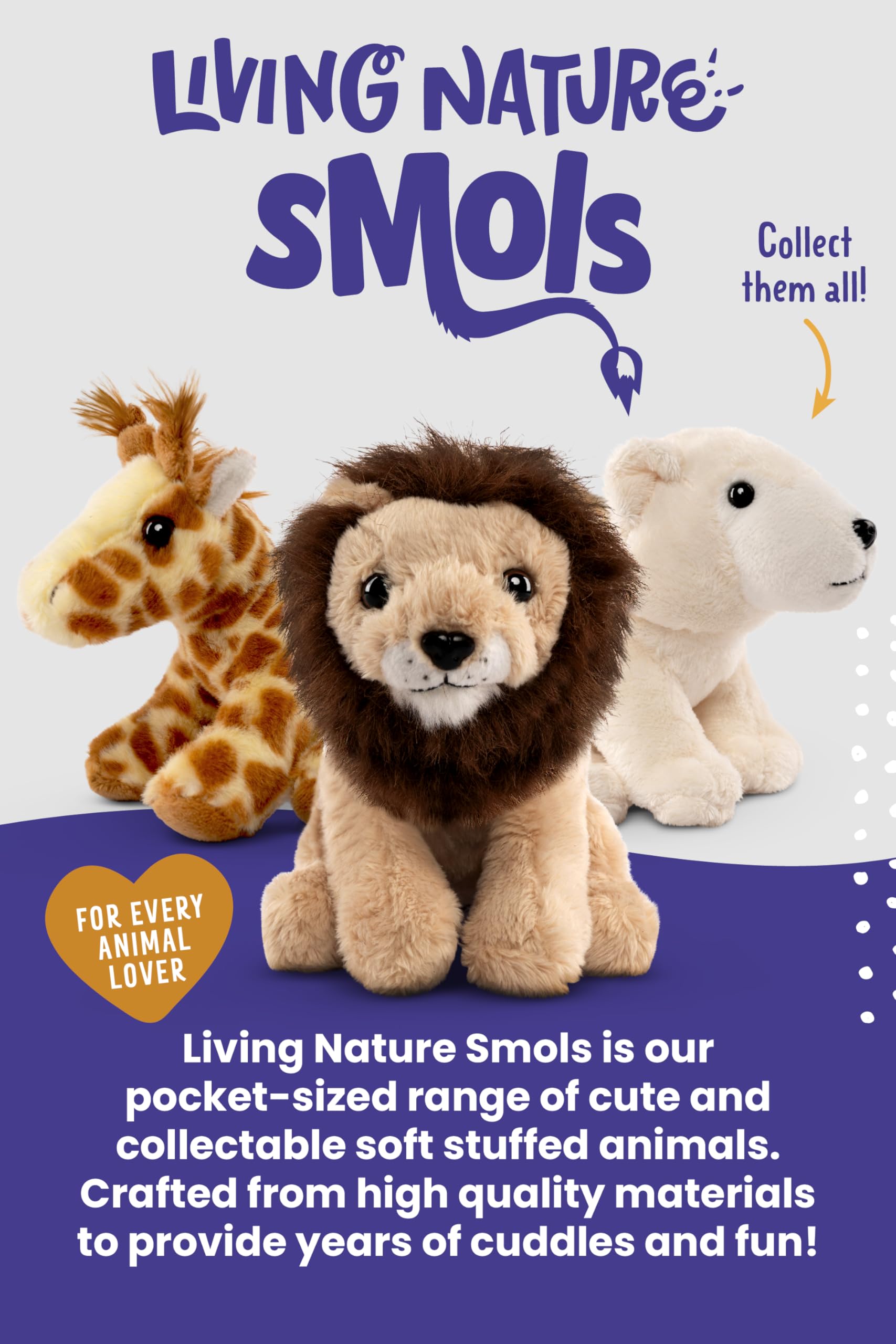Living Nature Little Barn Owl Plush Toy - Realistic, Eco-Friendly, 0+ Ages 3
