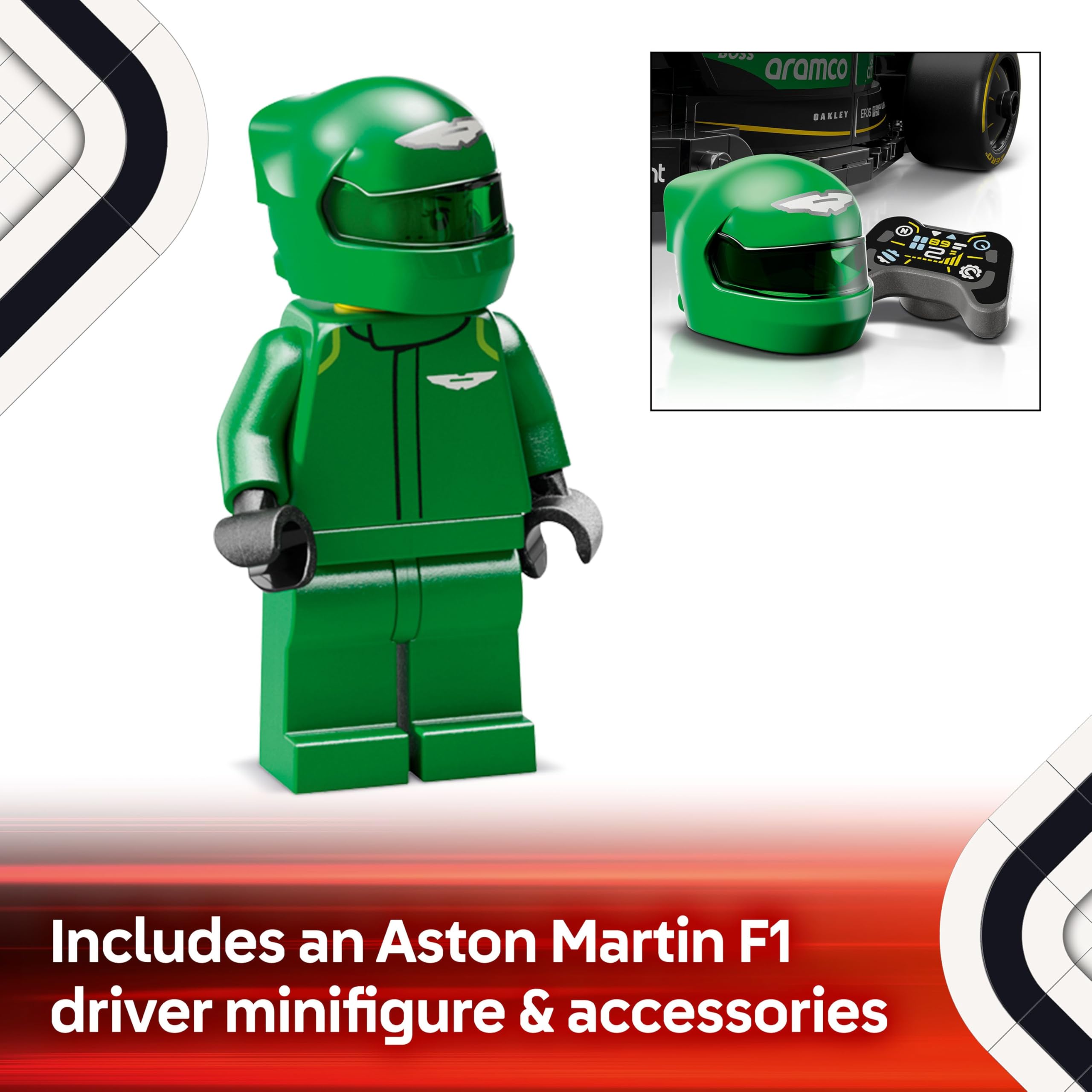 LEGO Speed Champions Aston Martin Aramco F1 AMR24 Race Car Set 77245 | Ages 10+ | Multicolor Plastic 4