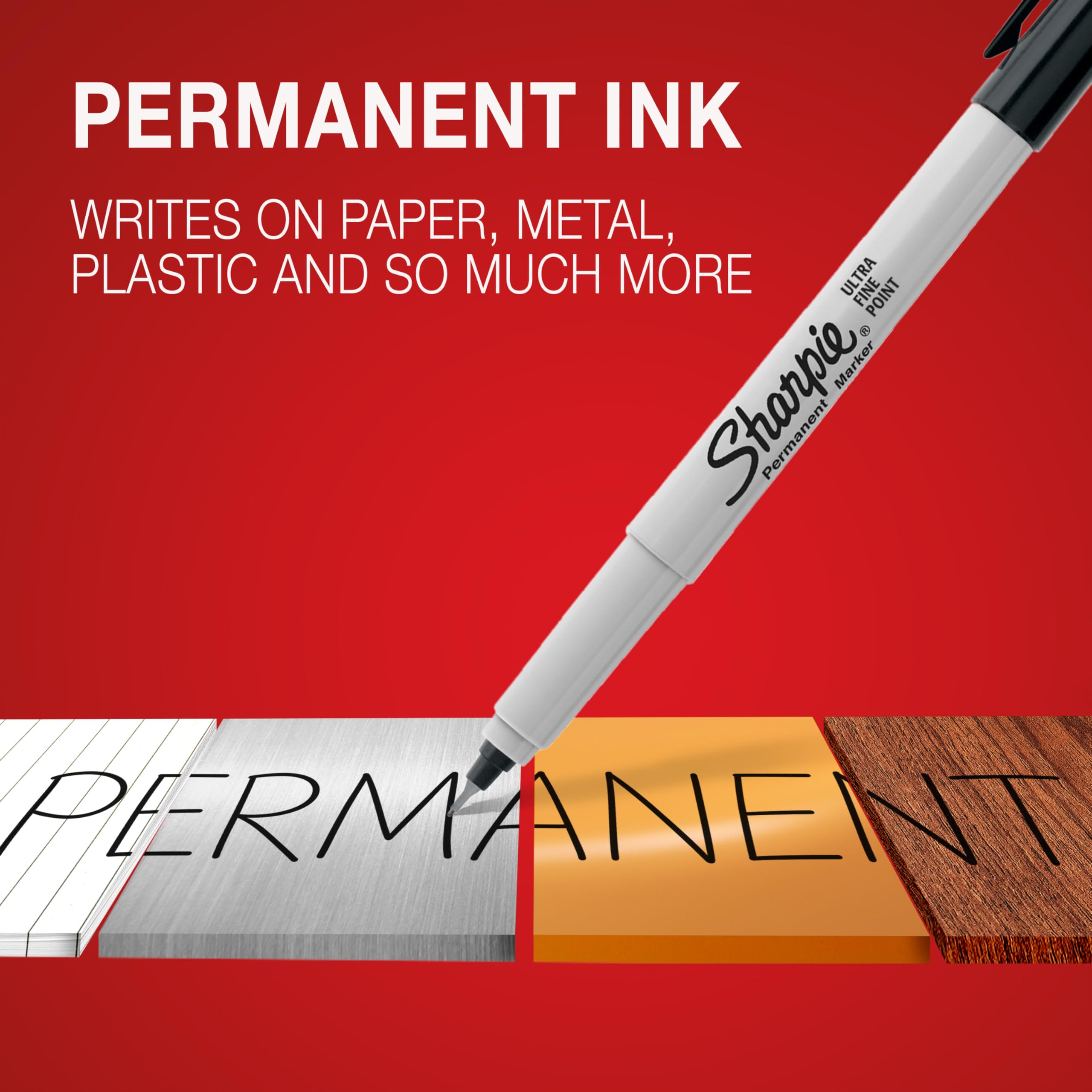 Sharpie Permanent Markers - Variety Pack with Ultra Fine, Fine & Chisel Tips | 6 Black Markers 4