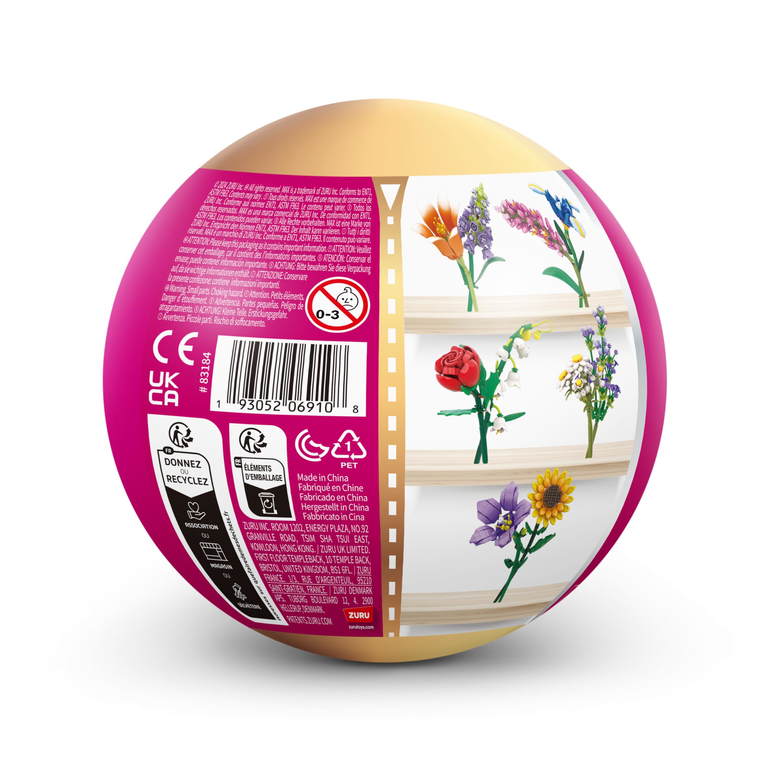 MAX Premium Flowers Building Bricks Collection - 10 to Collect, 243 Pieces per Capsule 7