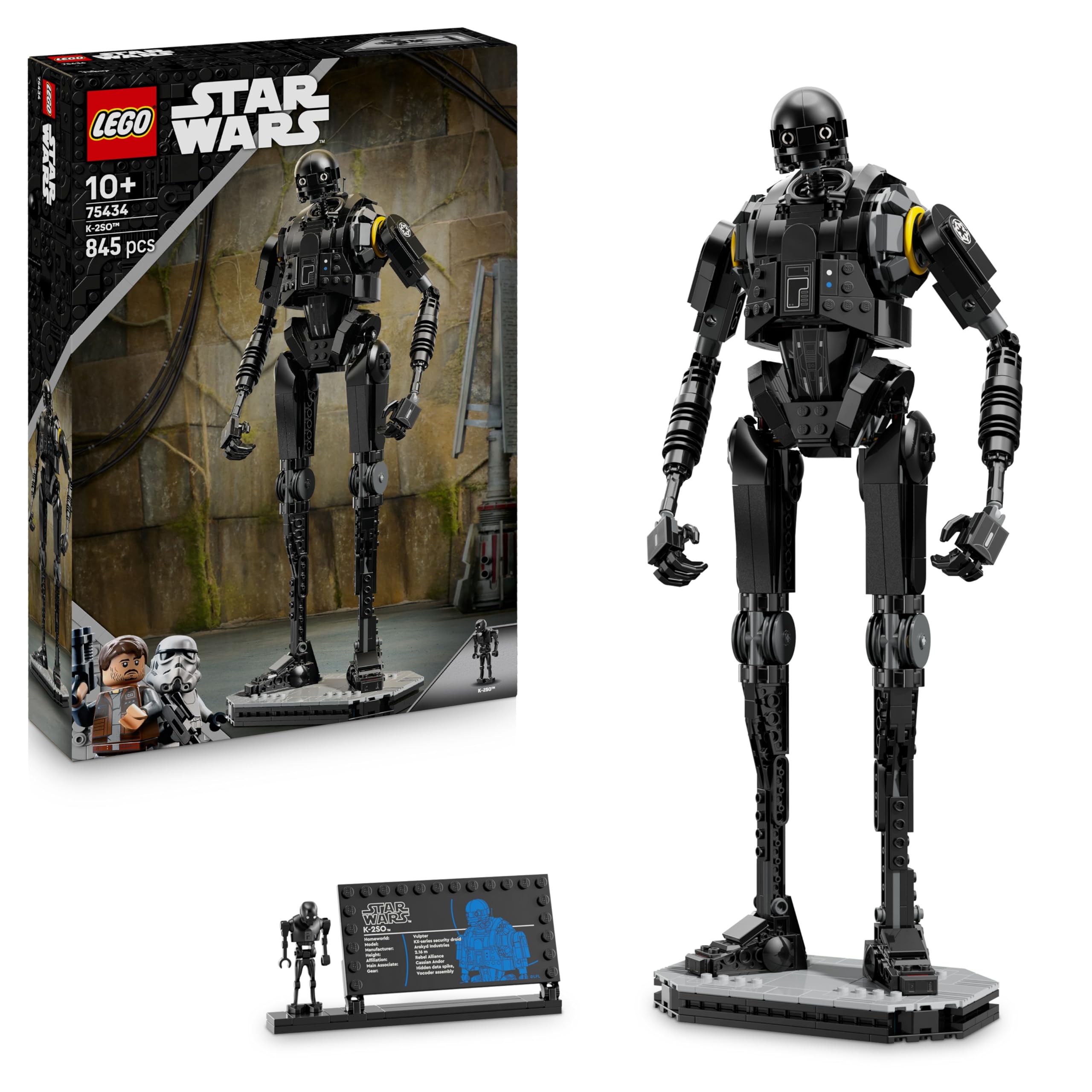 LEGO Star Wars 75434 K-2SO Security Droid Figure | Buildable Display Model for Ages 10+