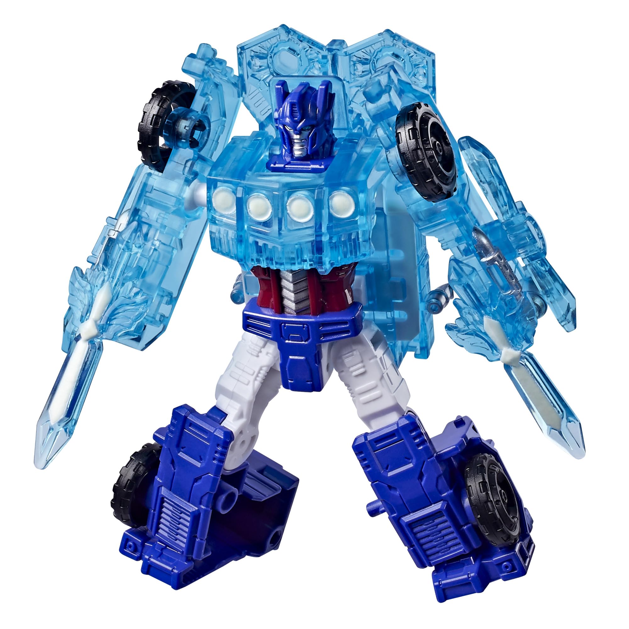 Transformers Energon Surge Optimus Prime Armored Cyber Changers Action Figure | 4-inch | Glow in the Dark 4