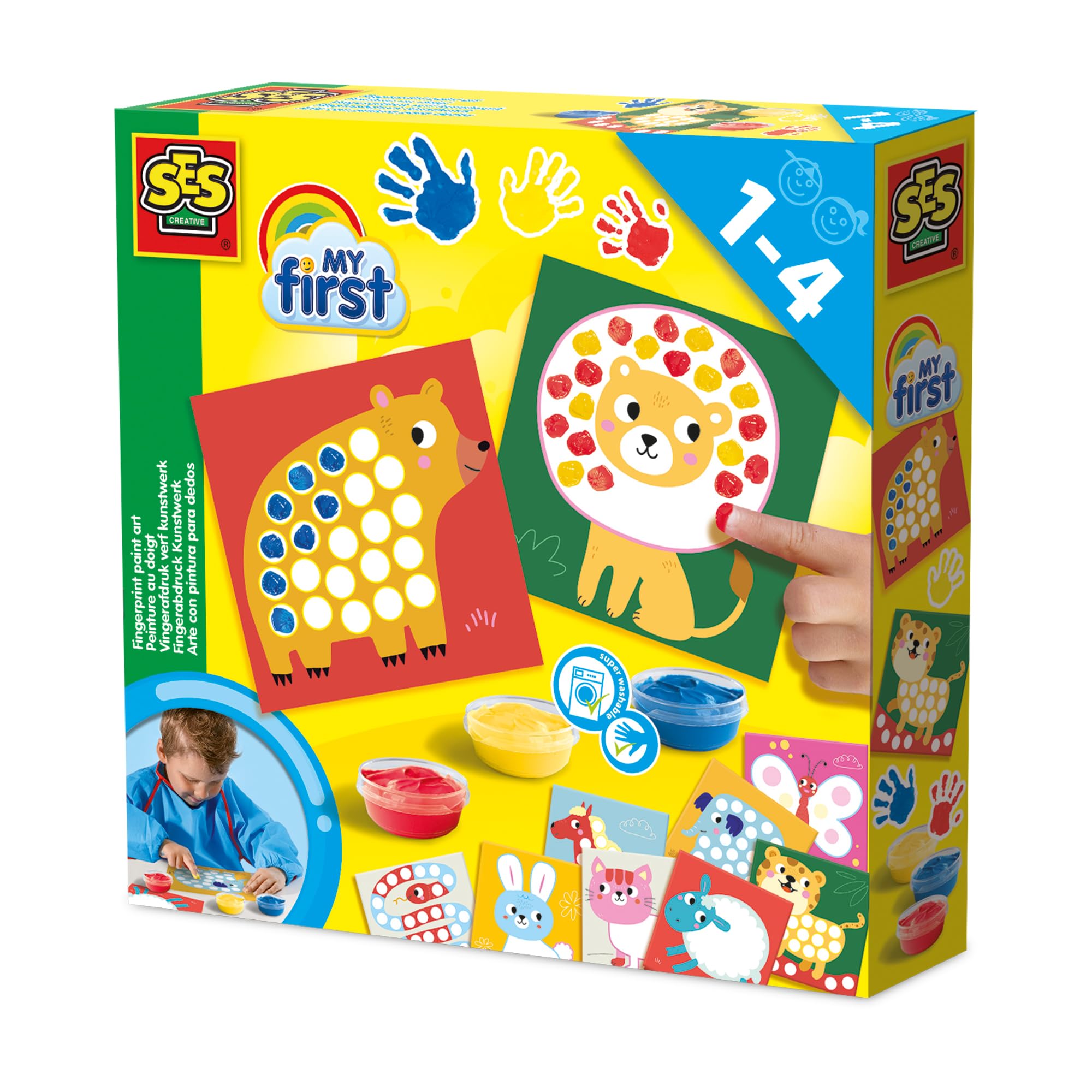 SES Creative My First - Fingerprint Paint Art Set | Ages 1-4 | 13 Piece Set 1