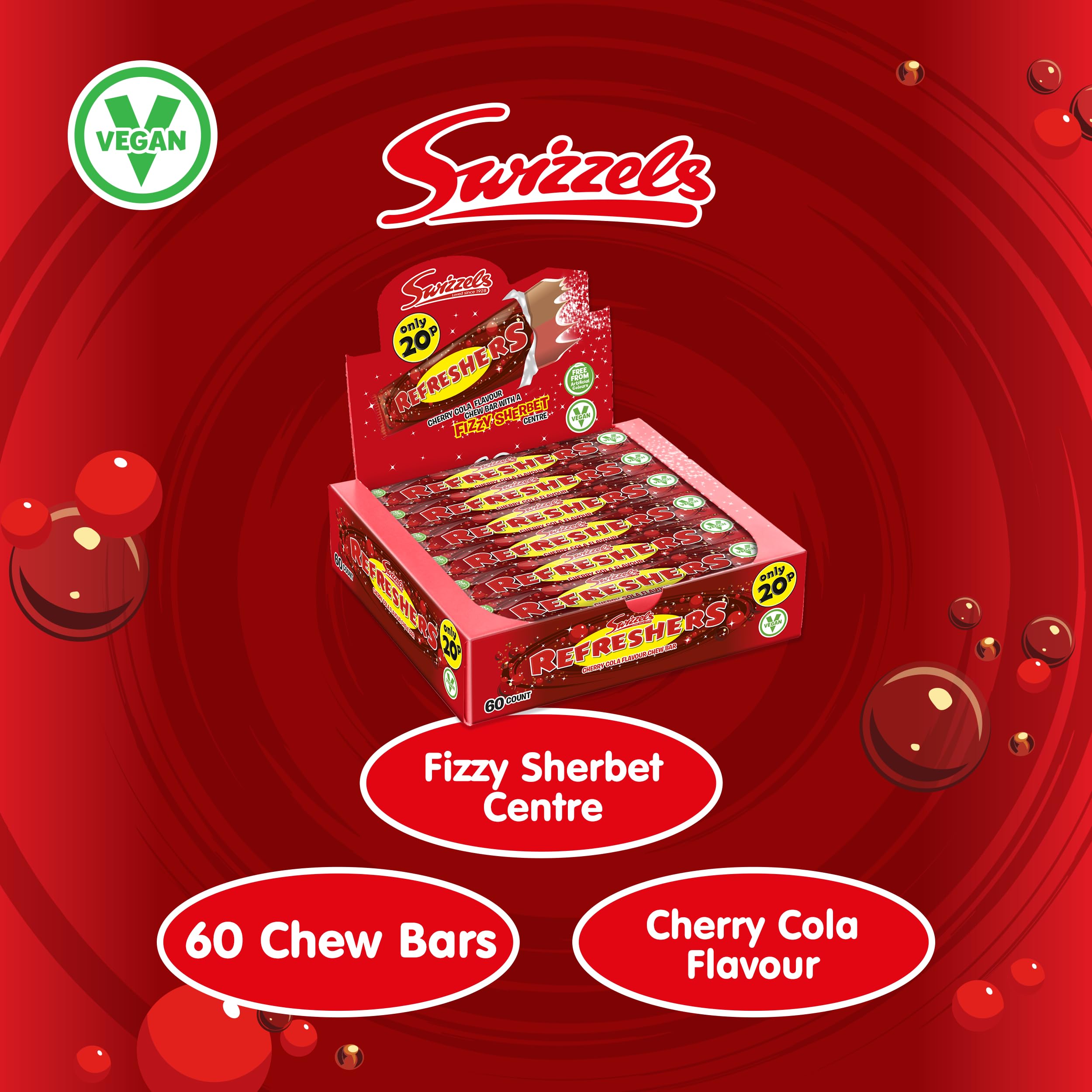 Swizzels Refreshers Cherry Cola Chew Bar (60 Count) 3