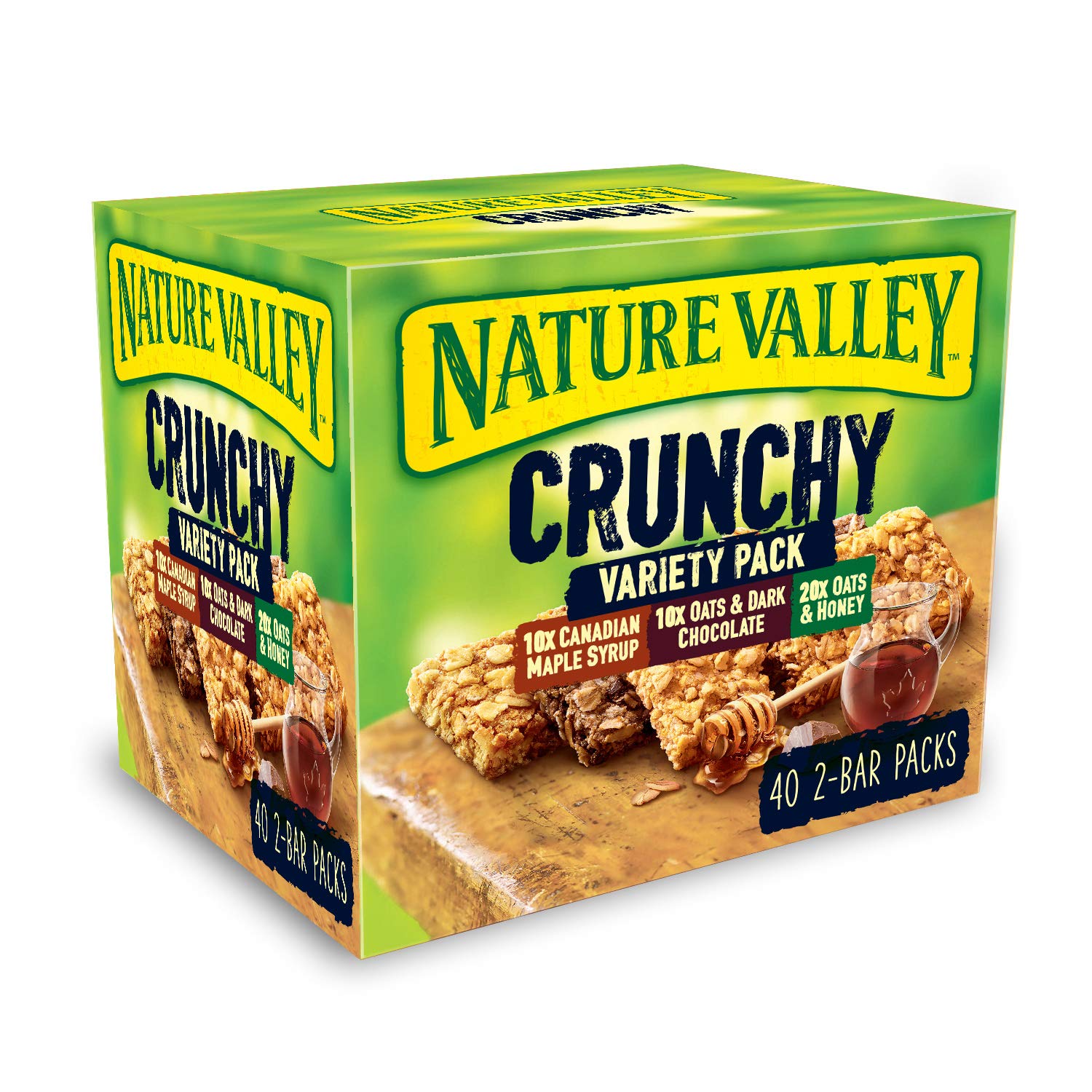 Nature Valley Crunchy Granola Bars Variety Pack - 40 Count | Wholegrain Oats | Vegetarian 1