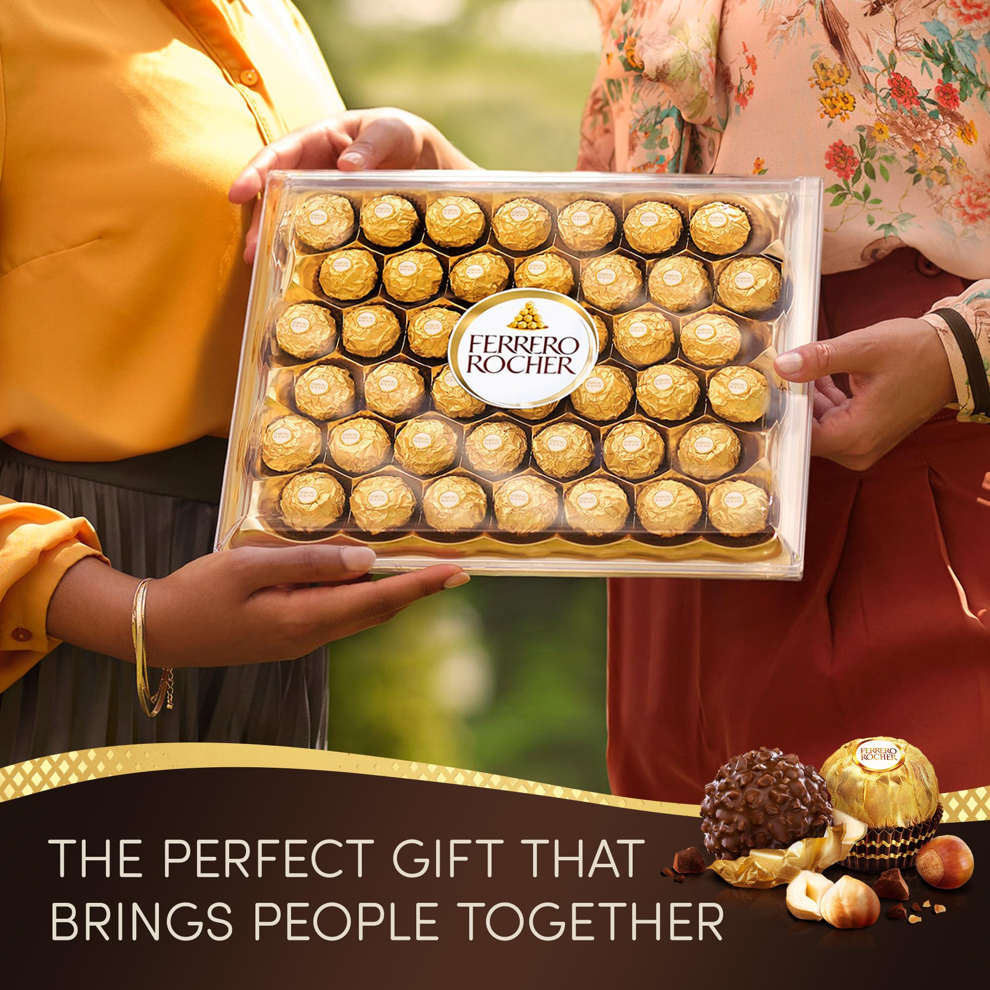 Ferrero Rocher Pralines Chocolate Candy Variety Pack - 48 Pieces, 600g Bulk Box 5