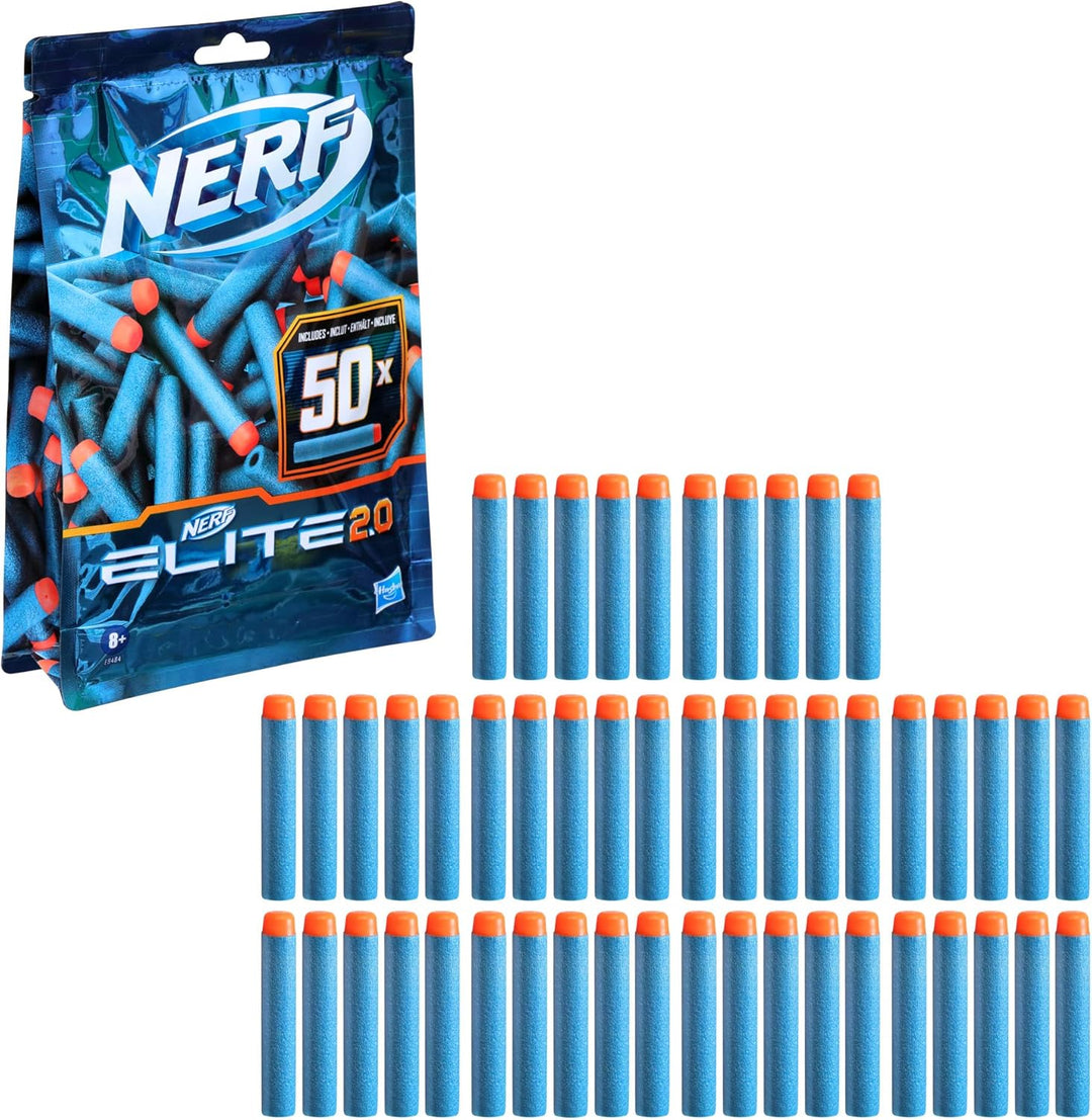 Nerf Elite 2.0 50-Dart Refill Pack - Official Foam Darts for Elite Blasters