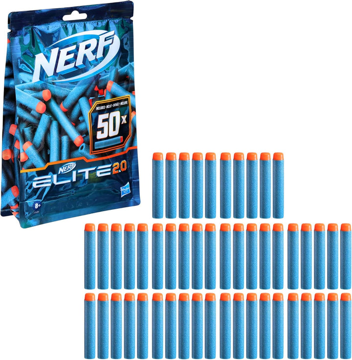 Nerf Elite 2.0 50-Dart Refill Pack - Official Foam Darts for Elite Blasters