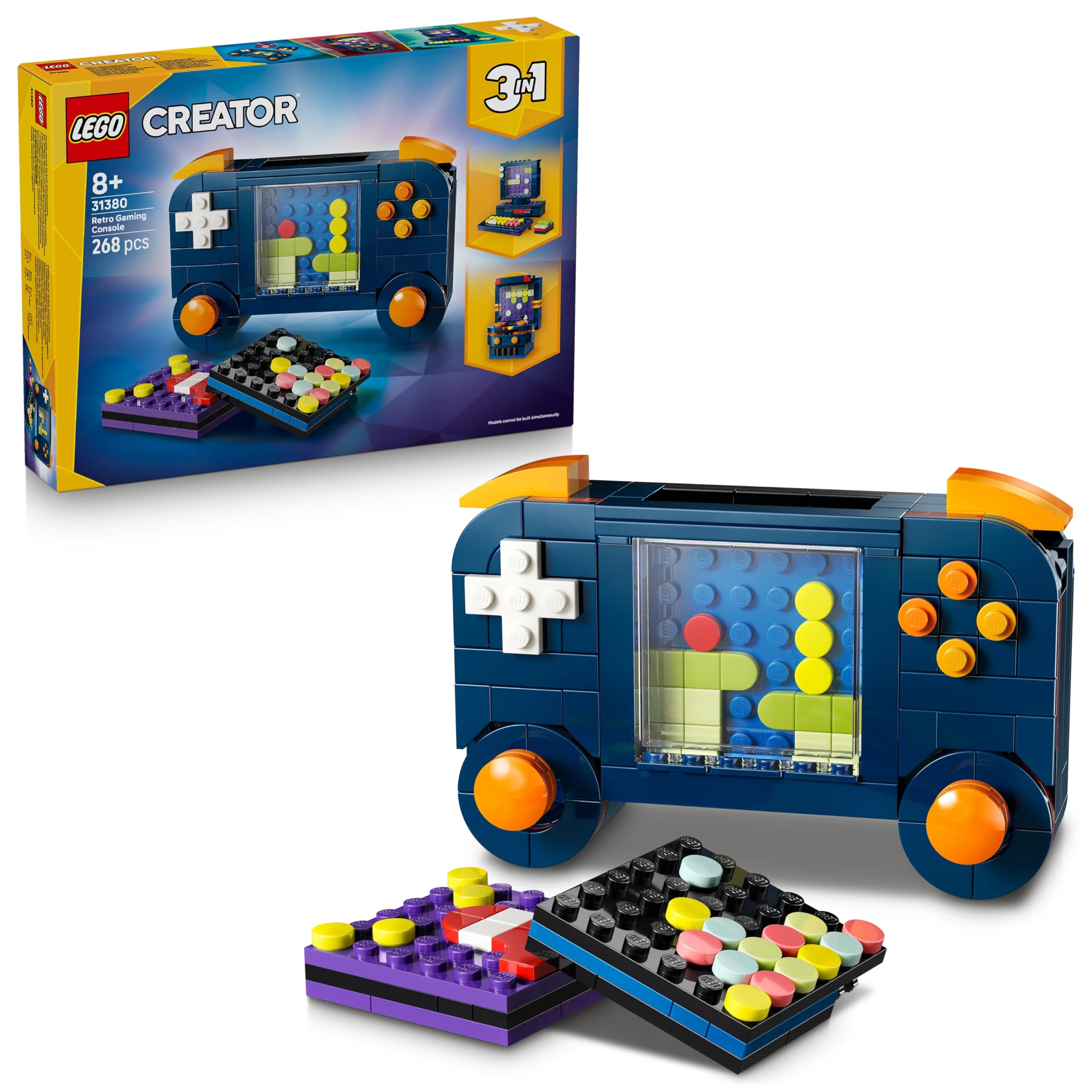 LEGO Creator 3in1 Retro Gaming Console 31380 Building Set | Transforms into Arcade Machine or Mini Computer | Ages 8+