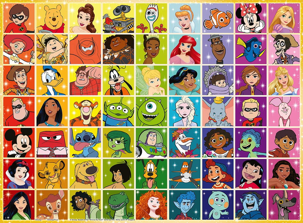 Ravensburger Disney Pixar Colour Palette Jigsaw Puzzle - 100 XXL Pieces for Ages 6+
