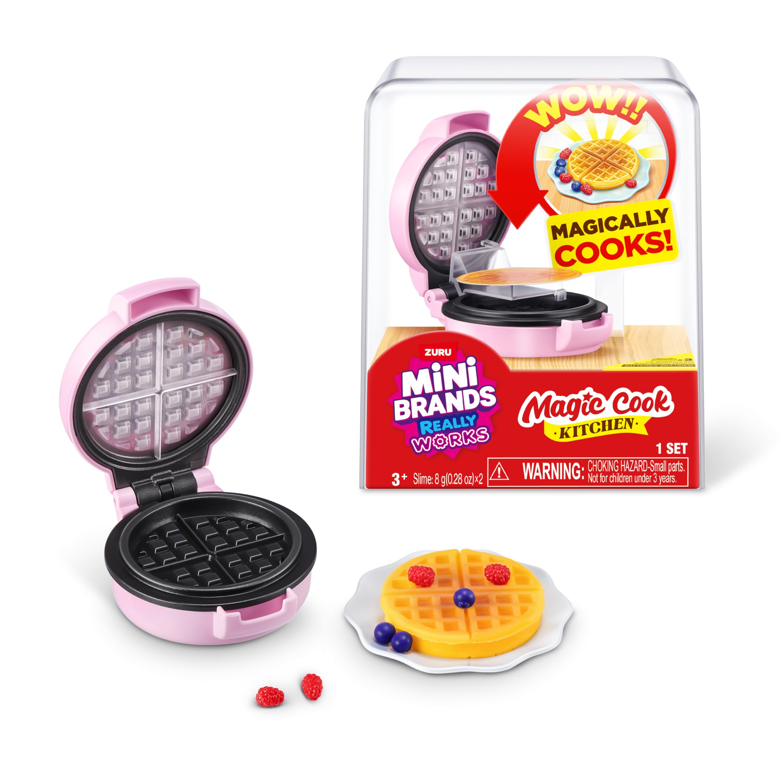 Mini Brands Magic Cook Kitchen Waffle Maker - Working UV Light, Mini Accessories | Ages 3+ 1