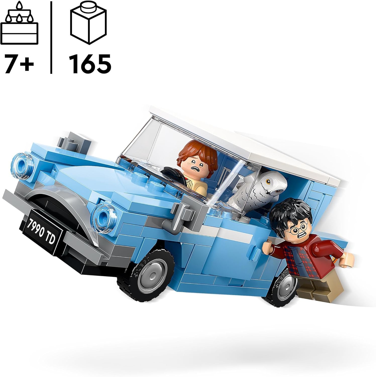 LEGO Harry Potter Flying Ford Anglia 76424 Bauset – 165-teiliges Autospielzeug mit Minifiguren für Kinder ab 7 Jahren