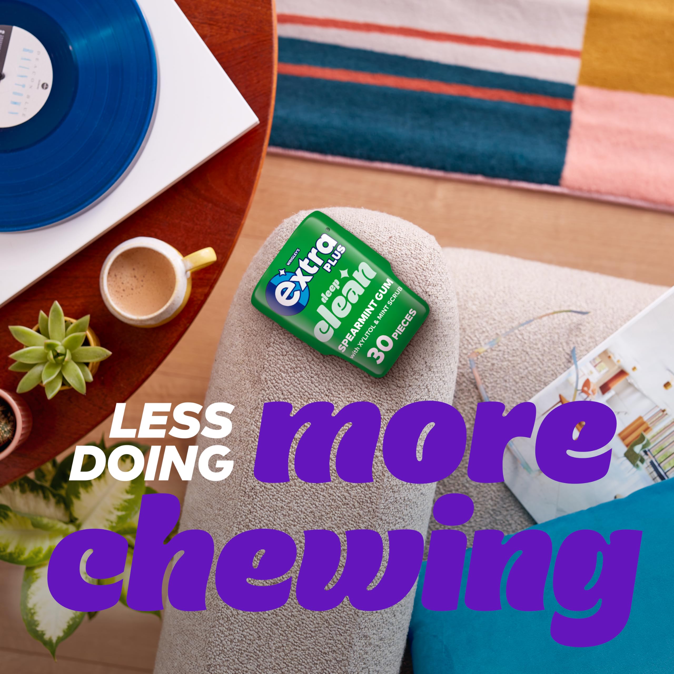 Extra Deep Clean Mint Scrub Sugar Free Chewing Gum | 30 Pieces Bottle 7