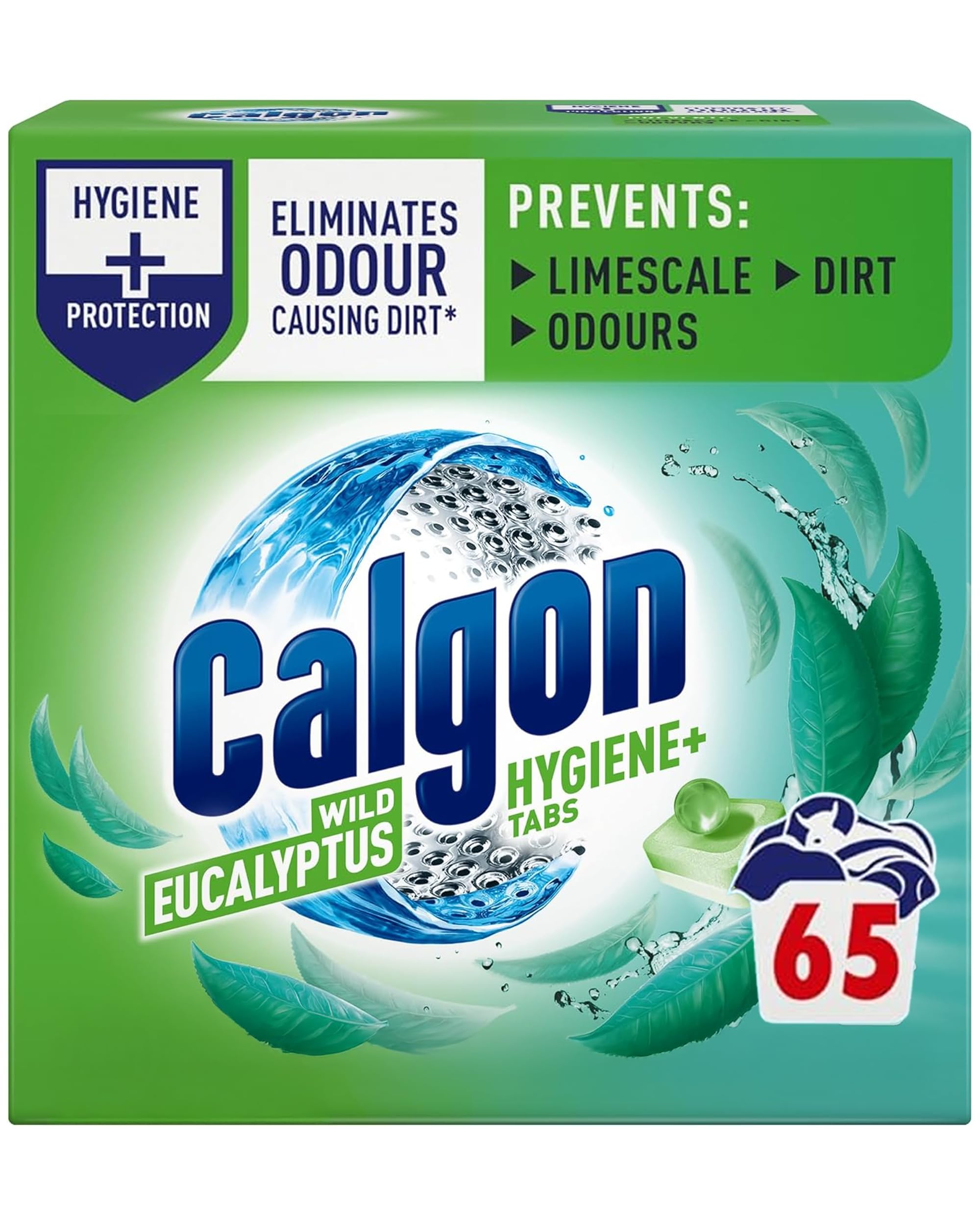 Calgon Hygiene Plus Washing Machine Cleaner & Limescale Remover Tablets - 65 Count 1