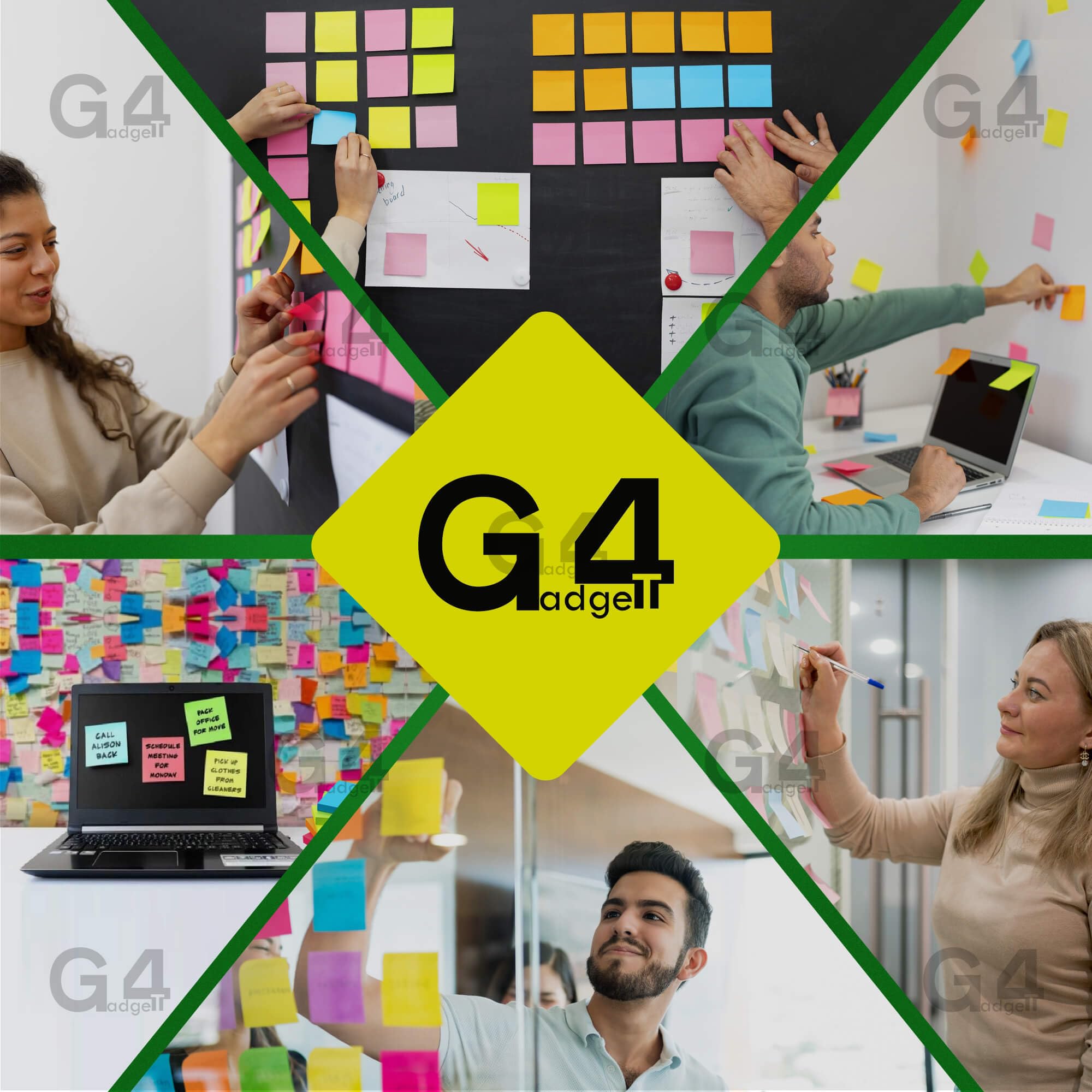 G4GADGET Sticky Notes Cube - 400 Sheets, 76x76mm, Neon Colors 7