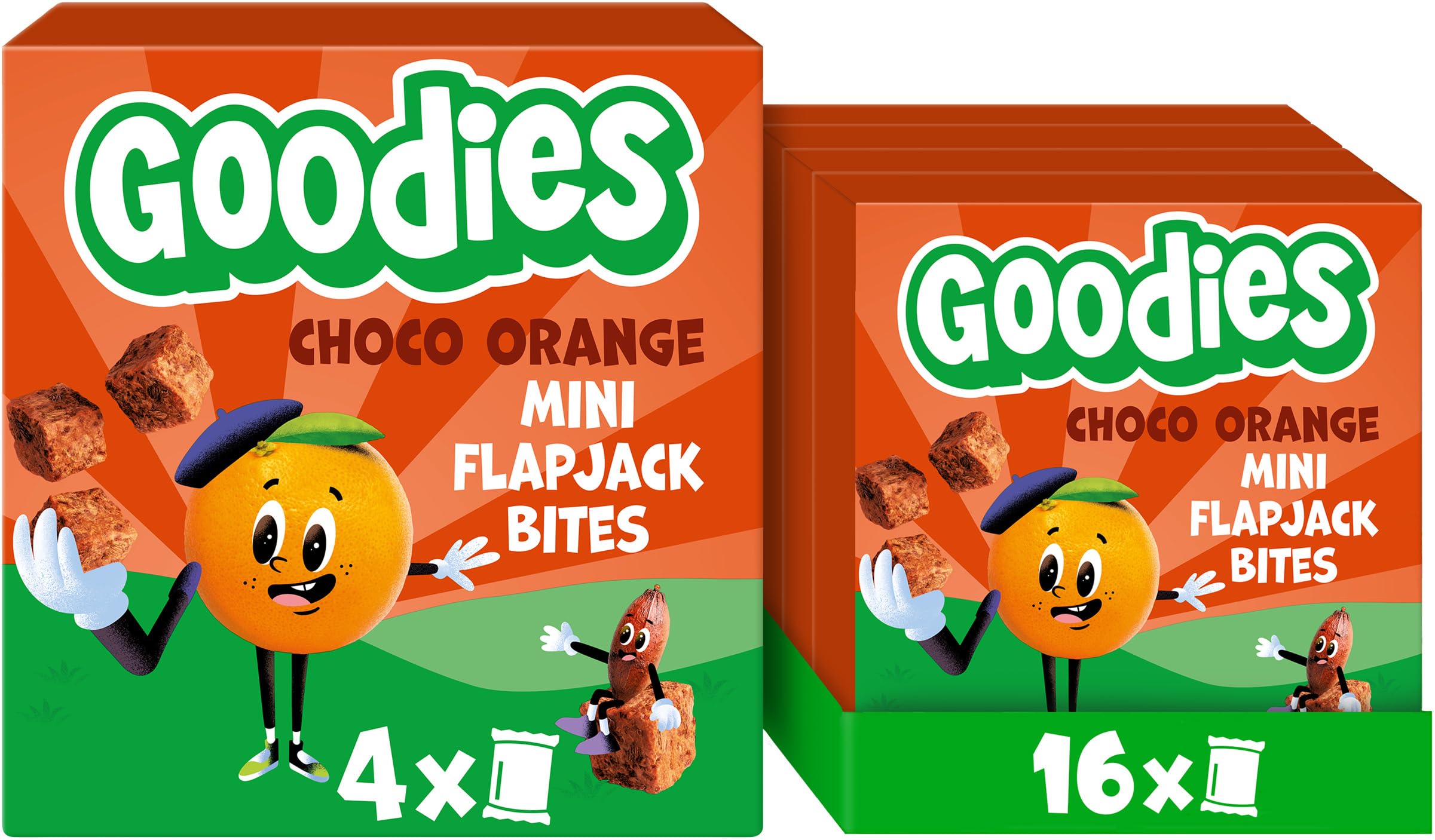 Goodies Choco Orange Mini Flapjack Oat Bar Bites - High Fibre | 16 Count | Ages 3+ 1