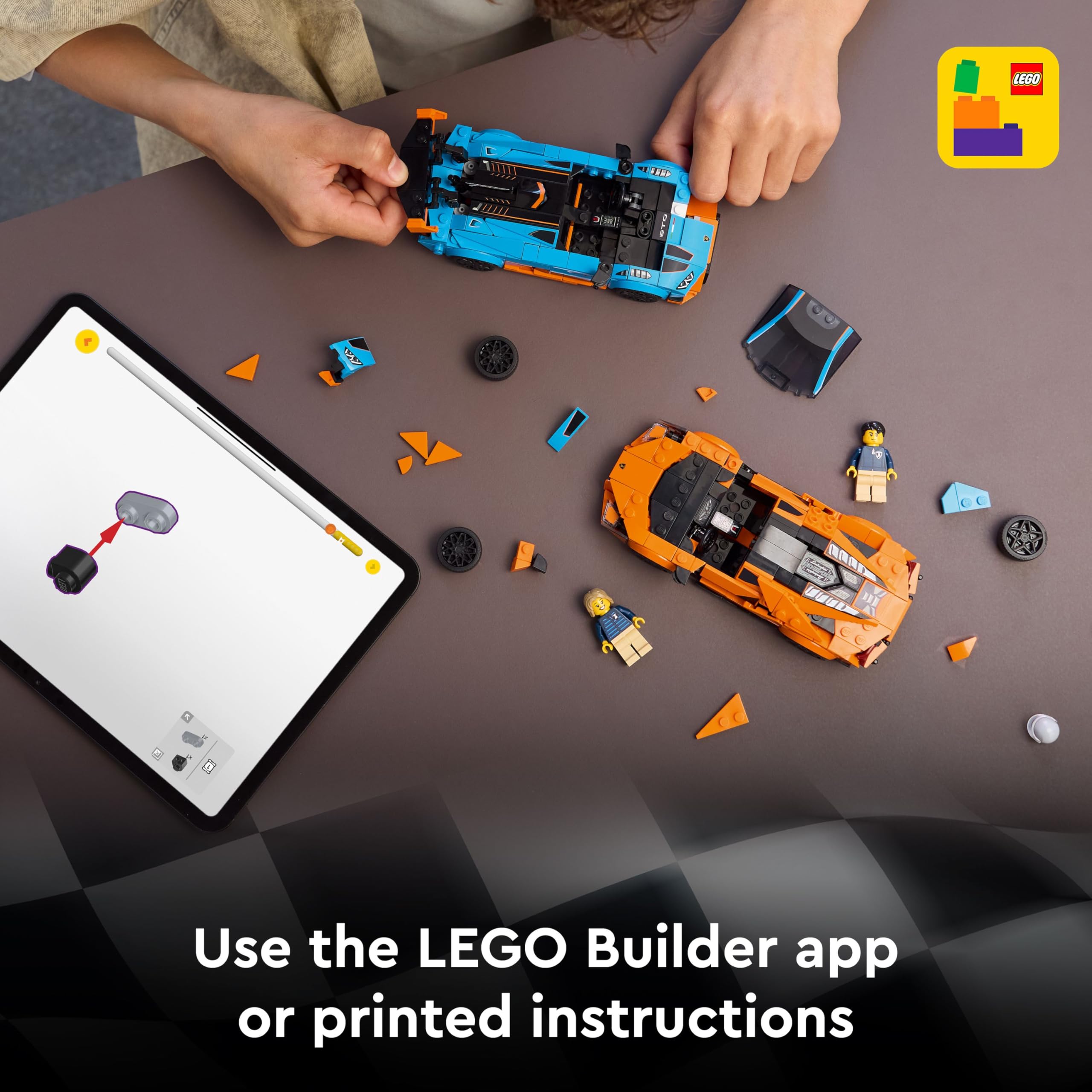 LEGO Speed Champions Lamborghini Revuelto & Huracán STO Building Set | Ages 10+ 6