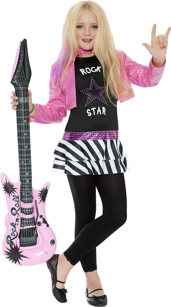 Smiffys Rockstar Glam Costume - Size L (Ages 7-9) (36334M)