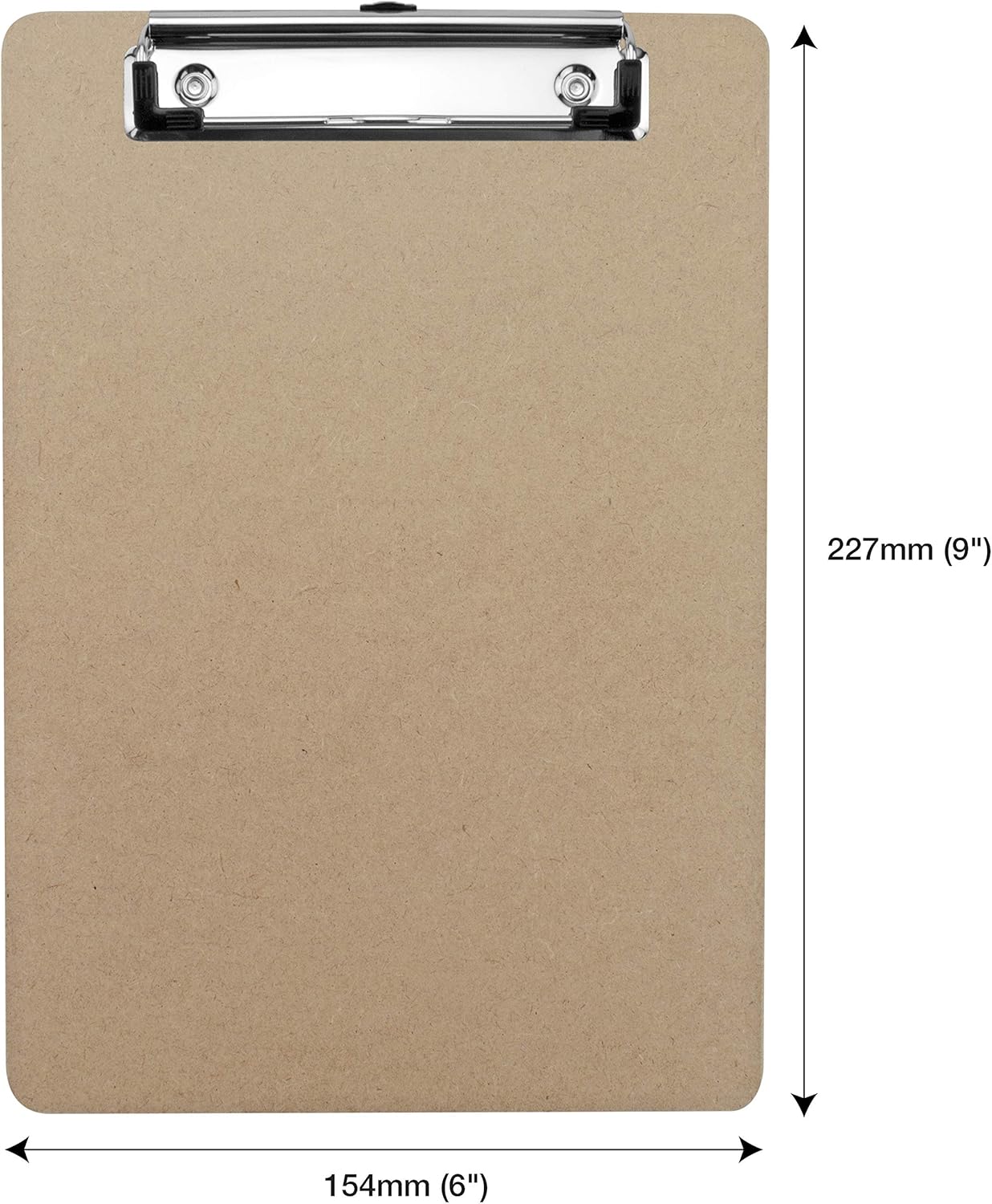 Rapesco 1608 Hardboard Clipboard with Low Profile Clip, A5, Pack 12 5