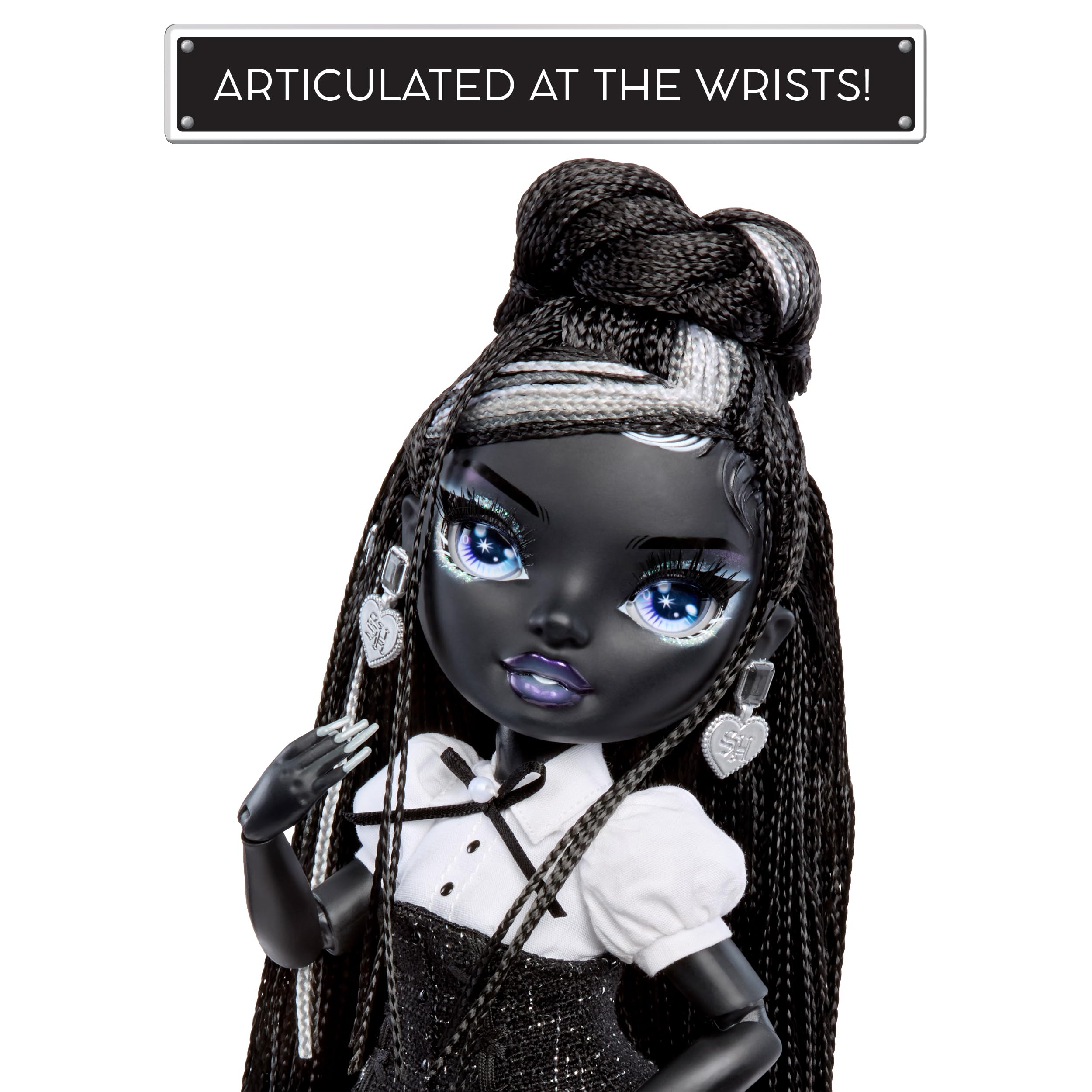 Rainbow High Shanelle Onyx Shadow High Fashion Doll - 28 cm, Black Hair, Articulated with Luxe Couture Outfit 5