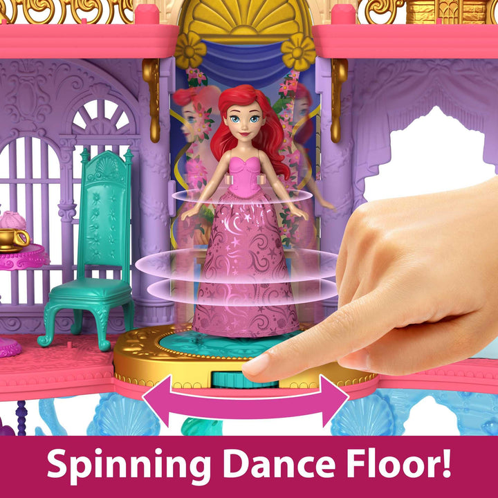 Disney Princess Ariel Stackable Castle Doll House Playset with Doll & Flounder Figure