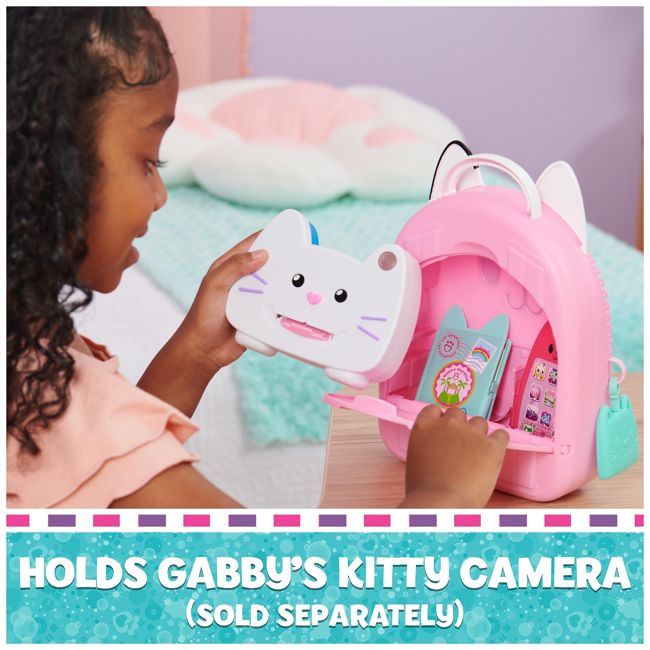 DREAMWORKS GABBY'S DOLLHOUSE Gabby Girl On-The-Go Travel Set - 11 Pieces | Ages 3+ 8