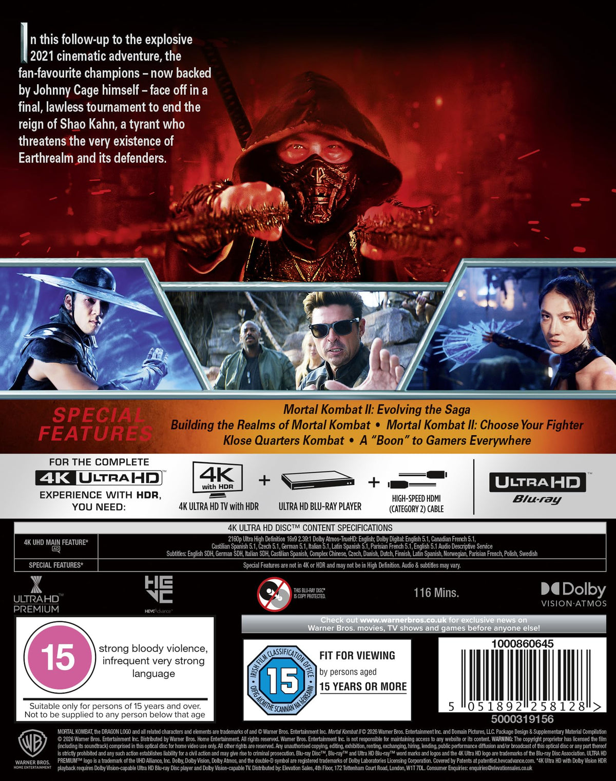 Mortal Kombat II [4K UHD Blu-ray]
