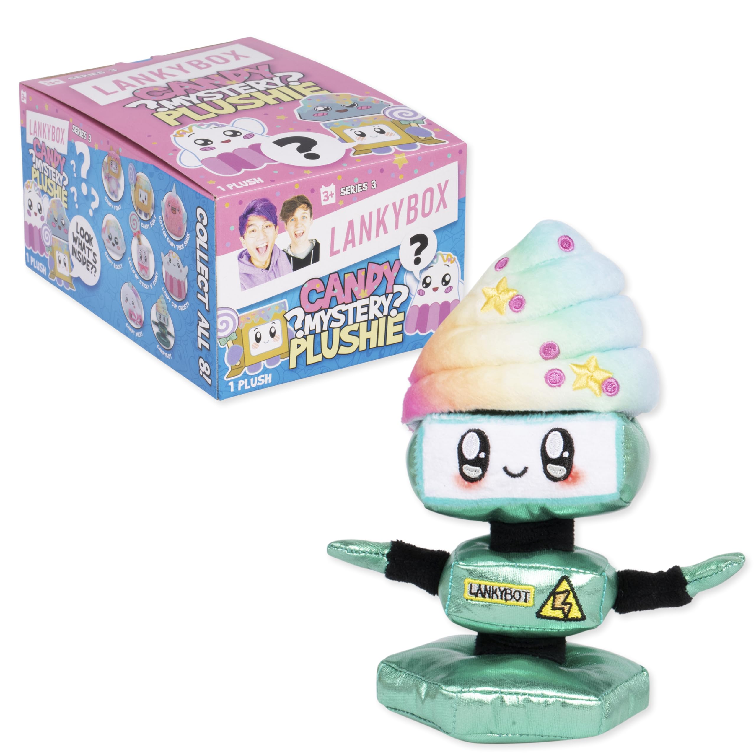 LankyBox Mystery Plush - Candy Collection Blind Box Mini Plush | Collectible | Ages 3+ | Polyester 3