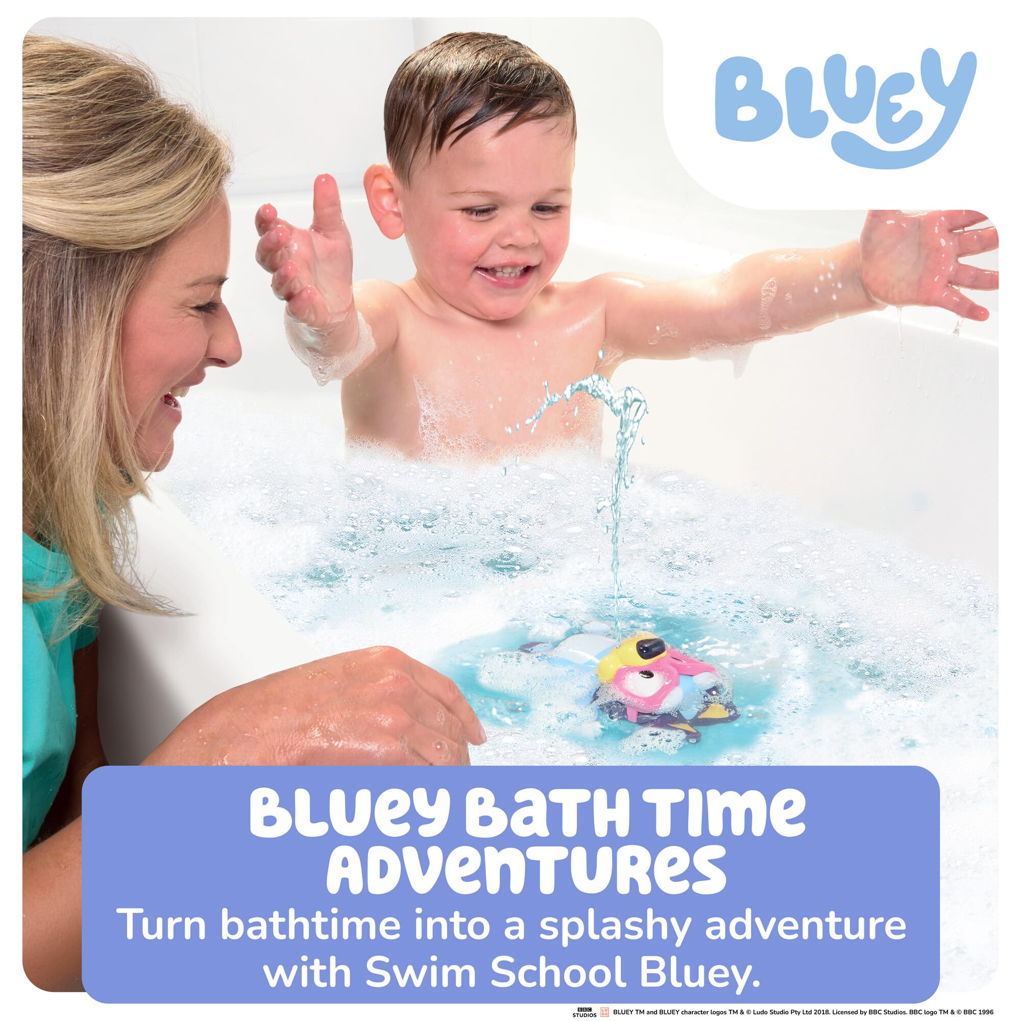 TOMY Toomies Swim School Bluey Floating Water Fountain Squirt Bath Toy for Toddlers 18m+ 2
