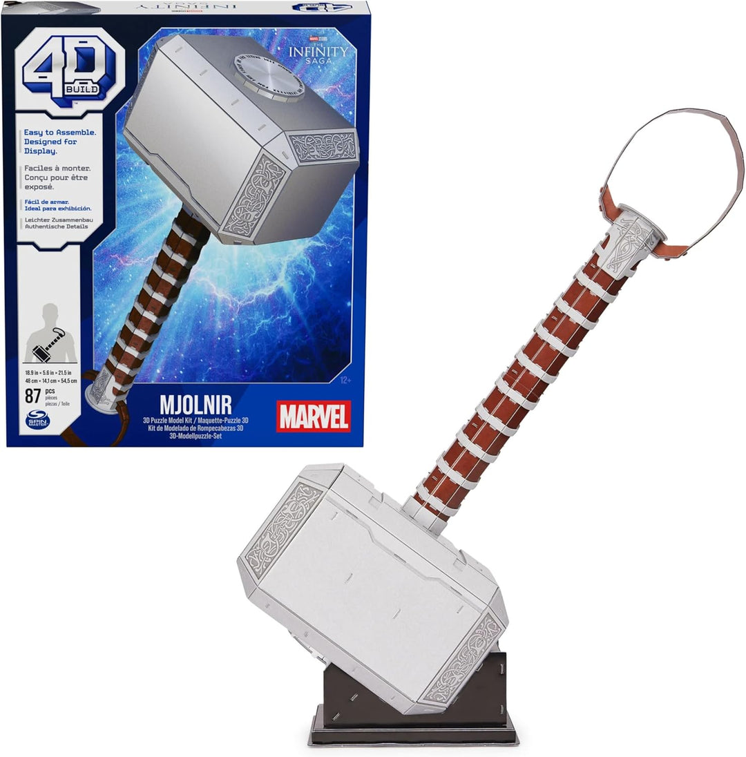 4D Build - Marvel Mjolnir Hammer Model Kit 3D Puzzle (87 Pieces)