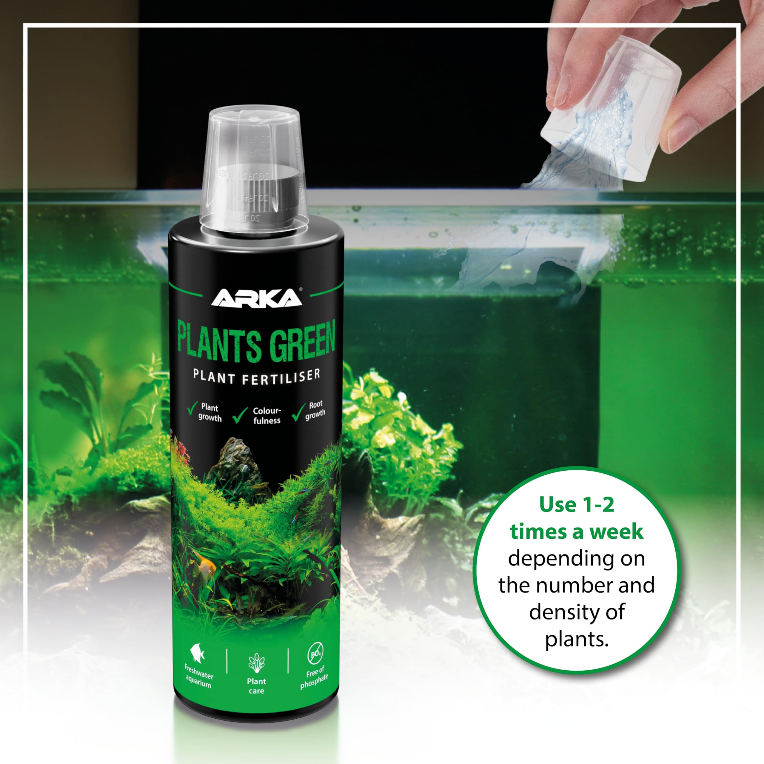 ARKA Plants Green Aquarium Fertiliser - Boosts Health & Colour | 473 ml Liquid 5