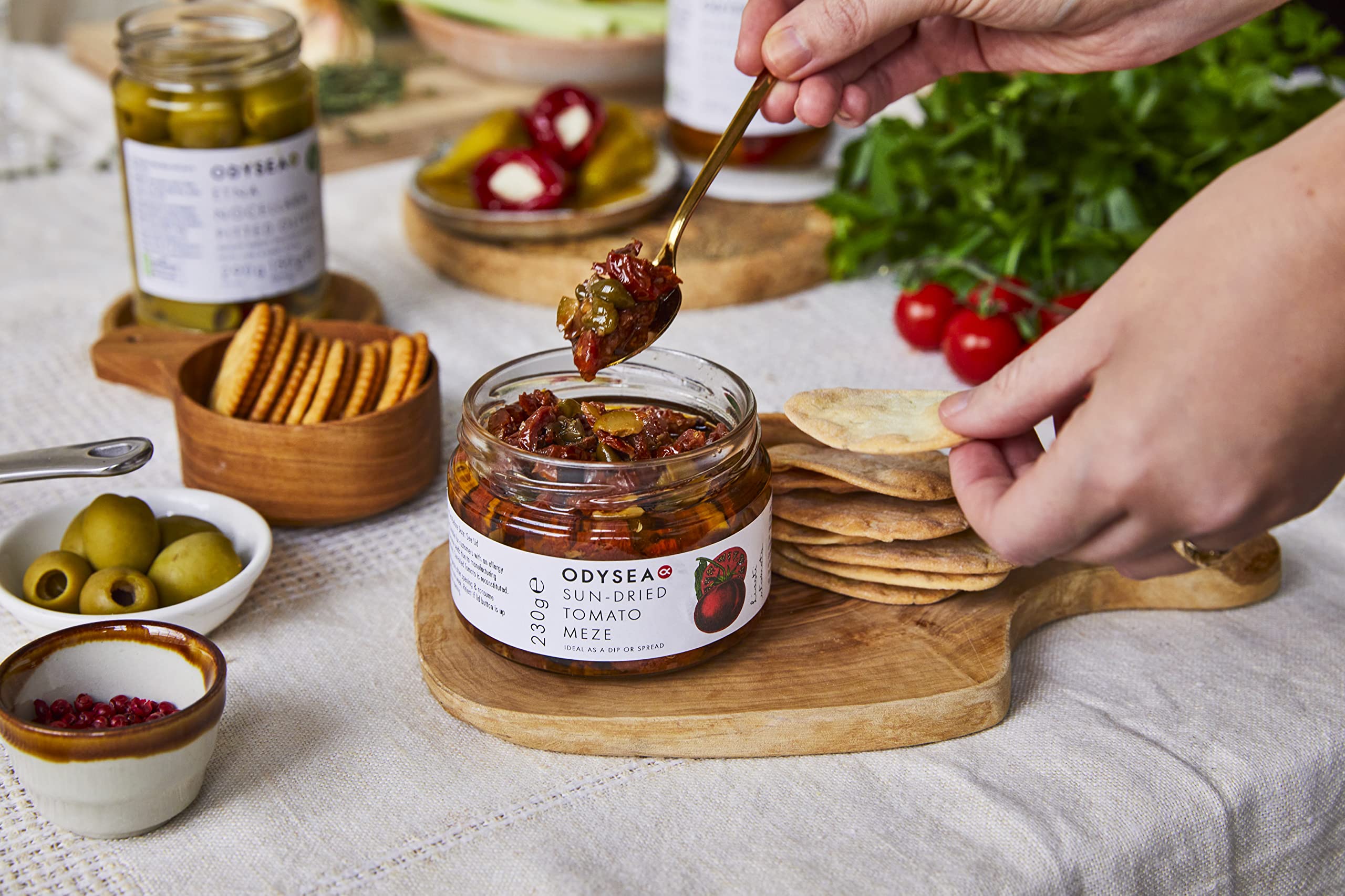 Odysea Sun-Dried Tomato Meze - Authentic Mediterranean Appetiser | 230g Jar