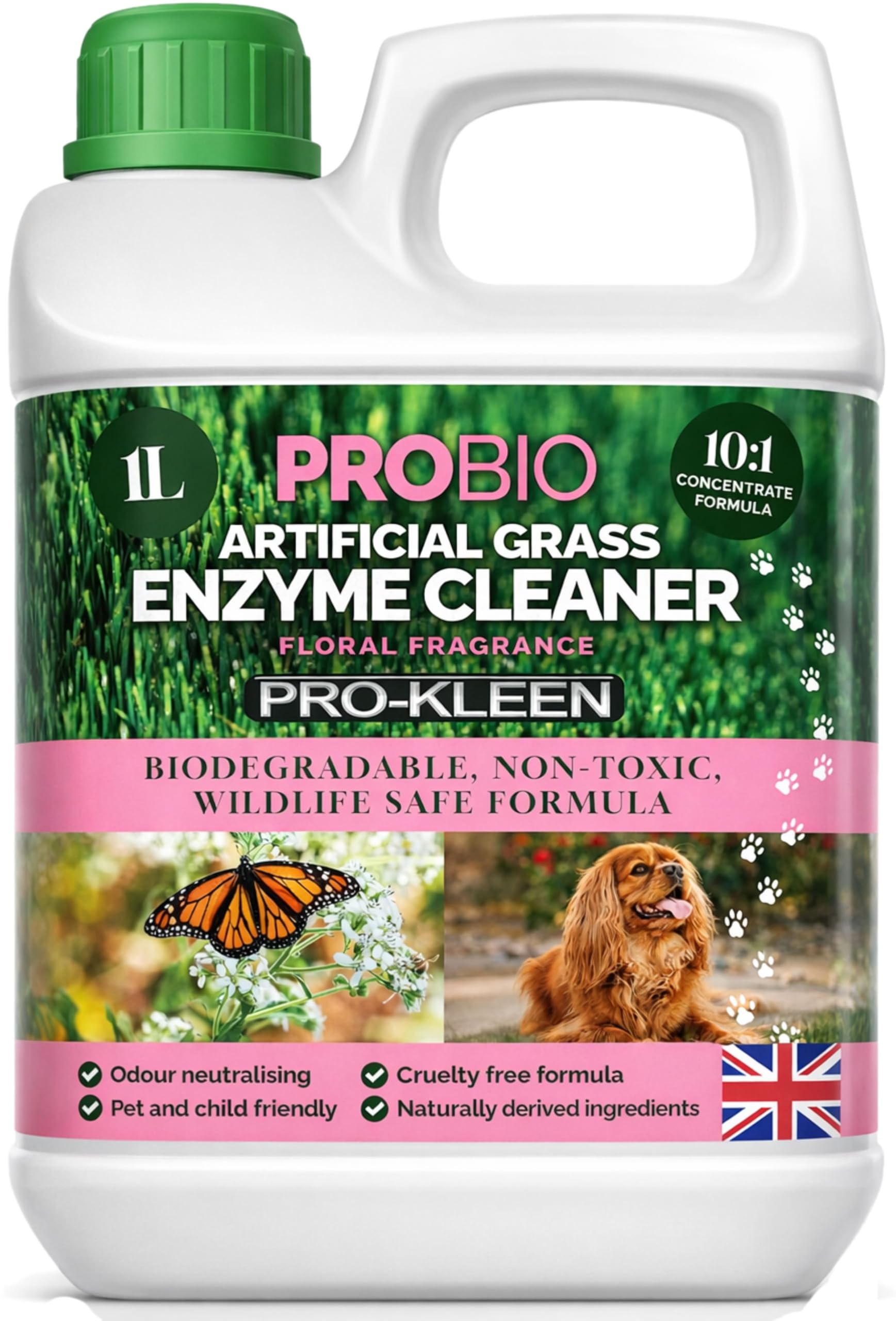 Pro-Kleen ProBio Artificial Grass Cleaner - Probiotic Deodoriser | 1L | Floral Scent