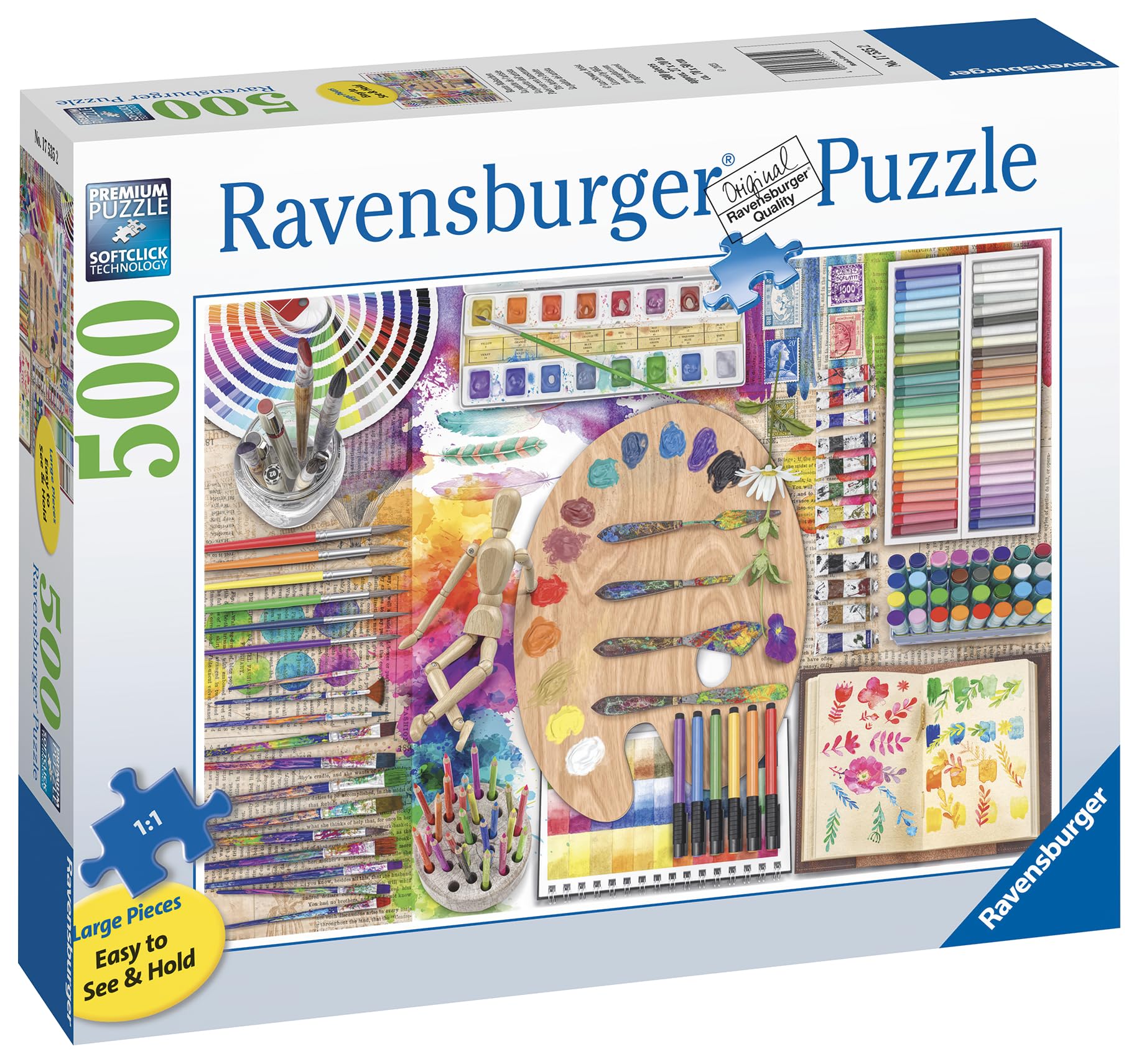 Ravensburger The Artist's Palette 500 Piece Jigsaw Puzzle for Adults & Kids 12