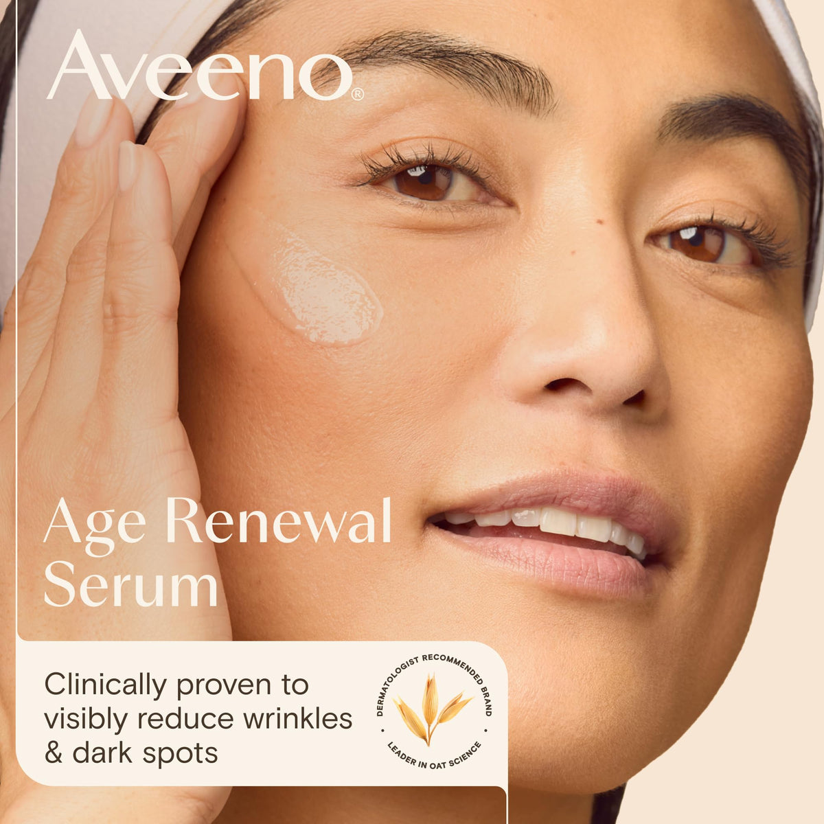 Aveeno Face Age Renewal Serum - Visibly Improves Wrinkles, Dark Spots & Firmness | 30ml