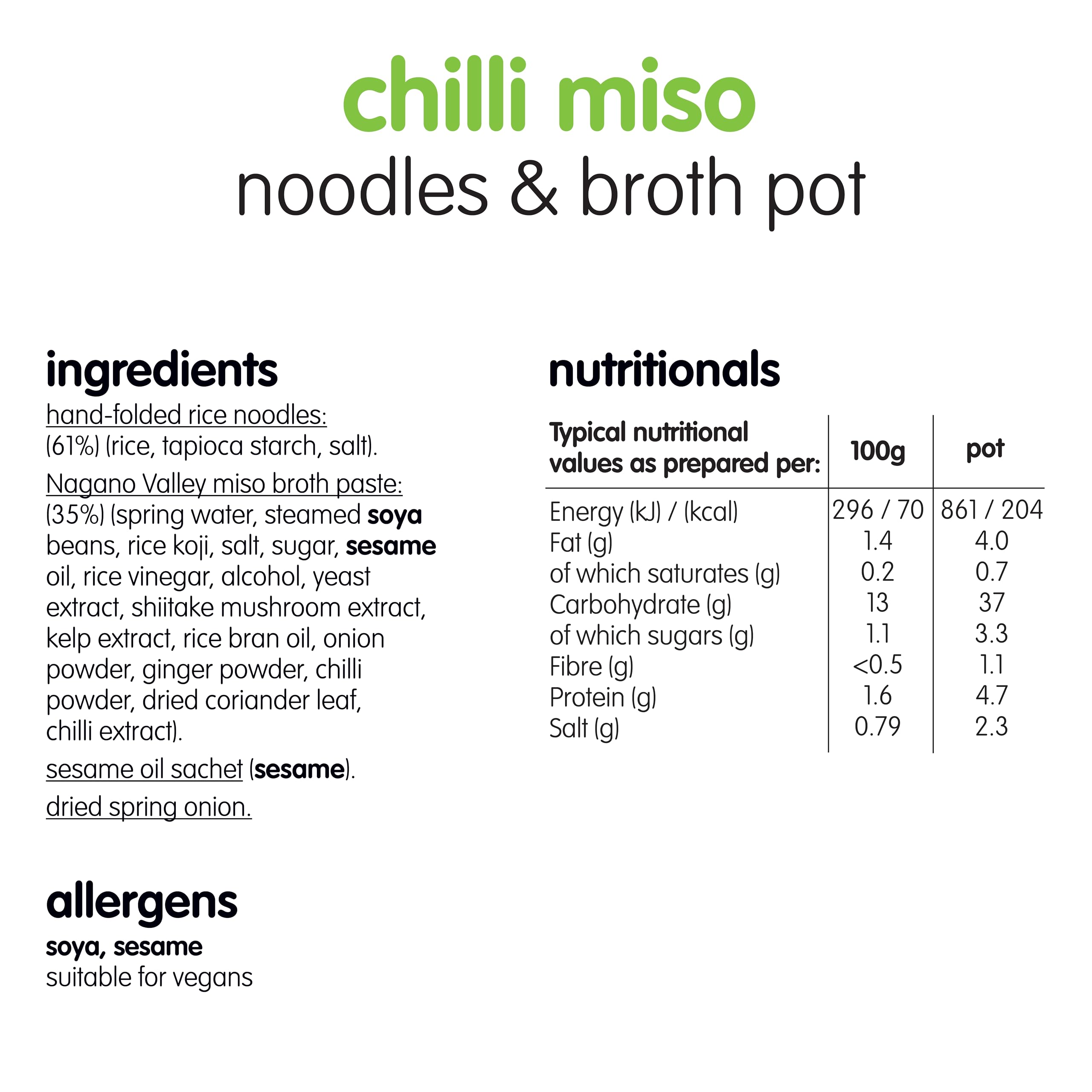 Itsu Chilli Miso Instant Noodles & Broth Pot 65g - Pack of 6 | Gluten Free | Vegan | Low Fat | 204 Calories | Hand-Folded Rice Noodles 8