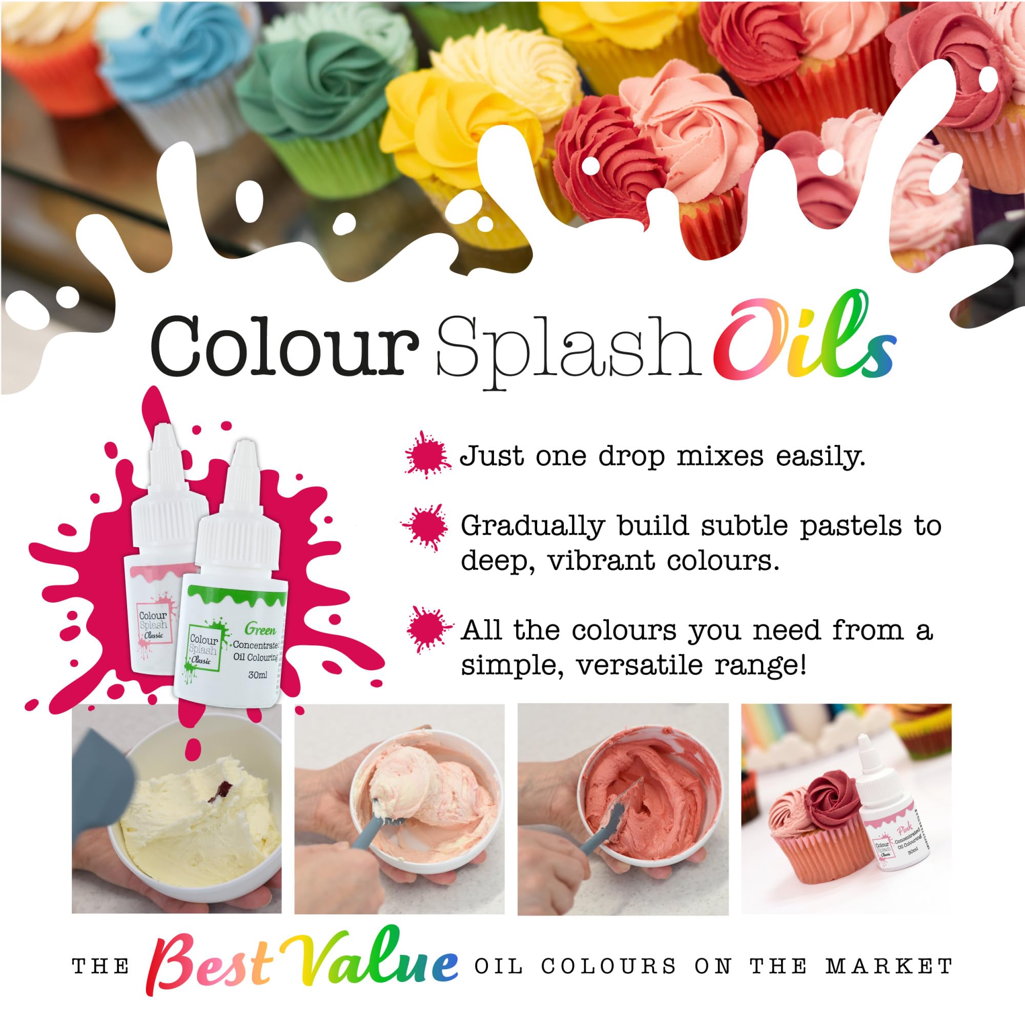 Colour Splash - Oil Based Food Colour Black | Vibrant Edible Colouring for Baking | 30ml 9