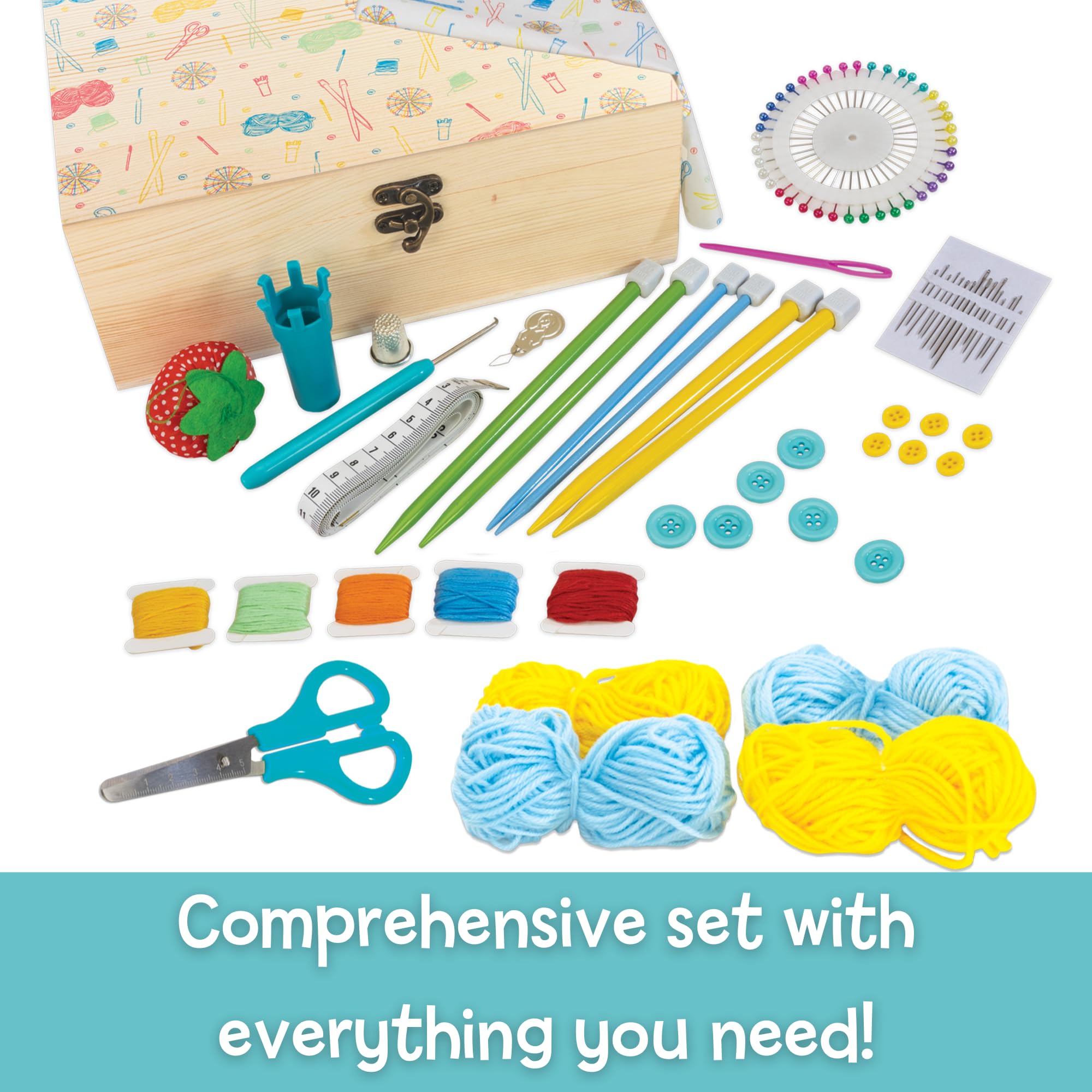 Galt Knit and Sew Kit - Creative Craft Set for Kids 7 Years and Up 14