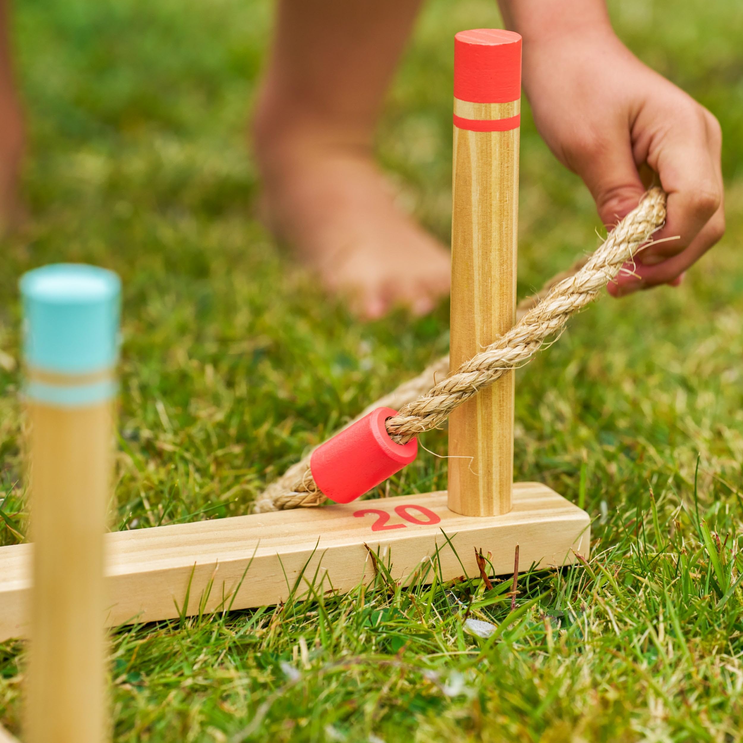 TP Toys Wooden Ring Toss Game - FSC Certified Outdoor Fun for Kids Ages 3+ | 2-4 Players 3