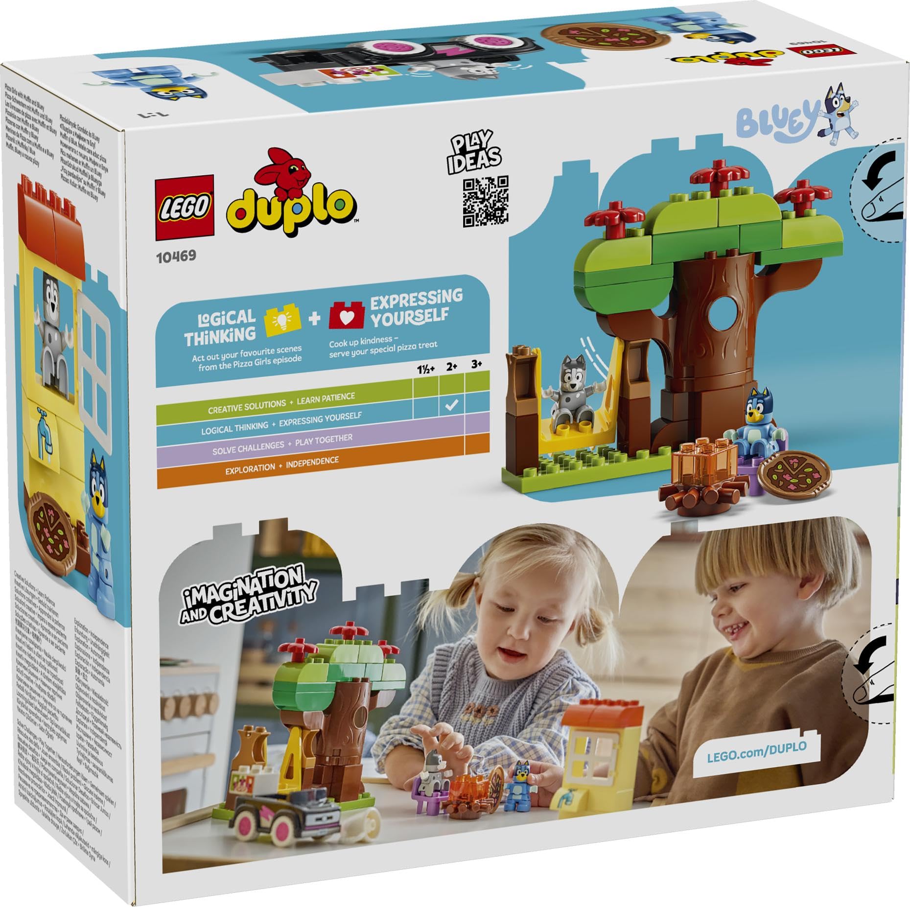 LEGO DUPLO Bluey Pizza Girls with Muffin and Bluey Building Set | Ages 2+ 8
