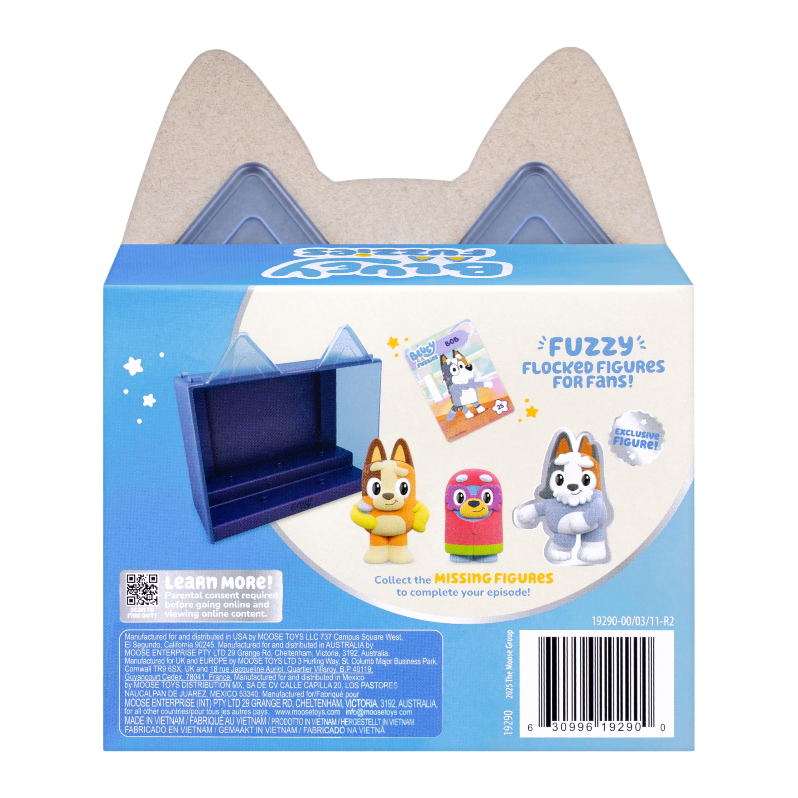 Bluey Fuzzies Episode Pack: Grannies with 3 Specially Flocked Collectible Figures | Ages 3+ 4