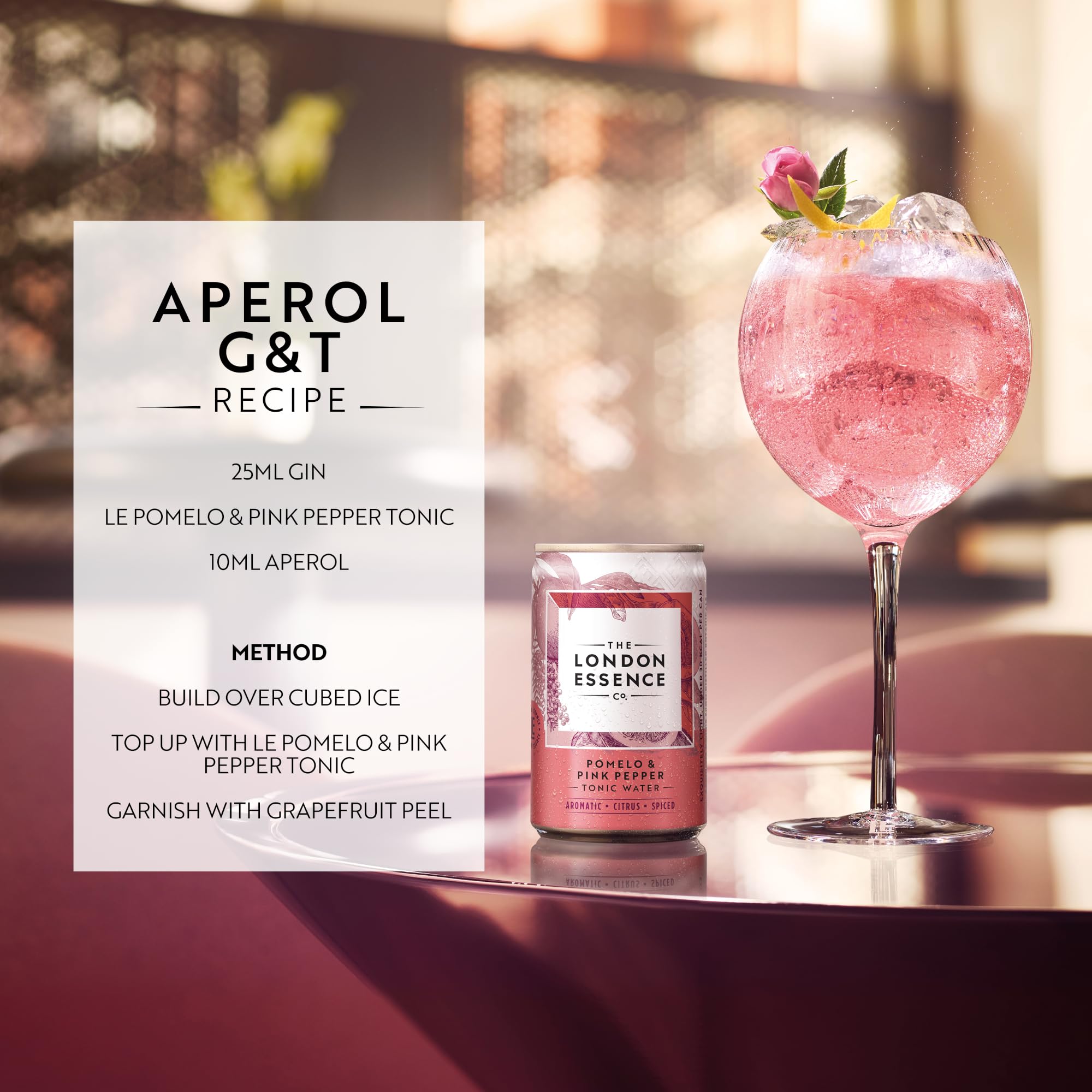 THE LONDON ESSENCE CO. Pomelo & Pink Pepper Tonic - Premium Cocktail Mixer 6