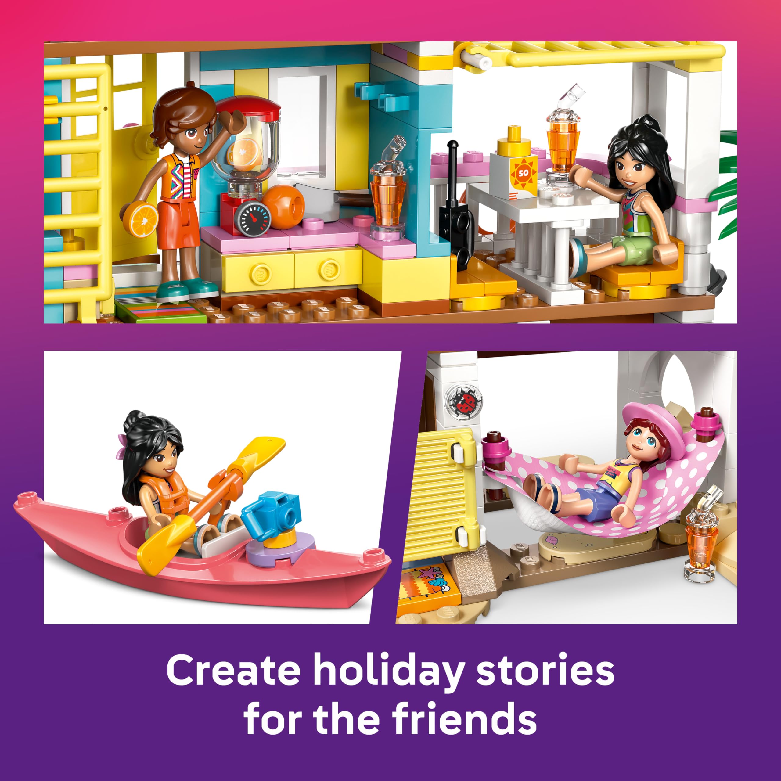 LEGO Friends Beach House with Seals Building Set - 3 Mini Dolls, 2 Animal Figures | Ages 7+ 4